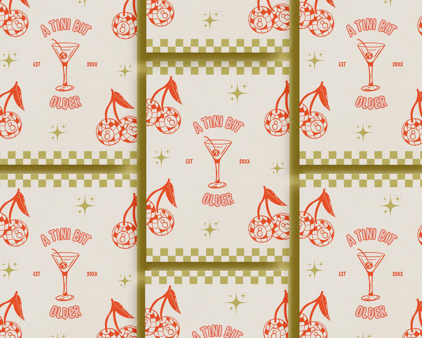 TINI BIT OLDER Birthday Party Invitation Template Martini 30th Birthday Party Dirty 30 Hand Drawn Editable Colorful Martini Mobile Invite