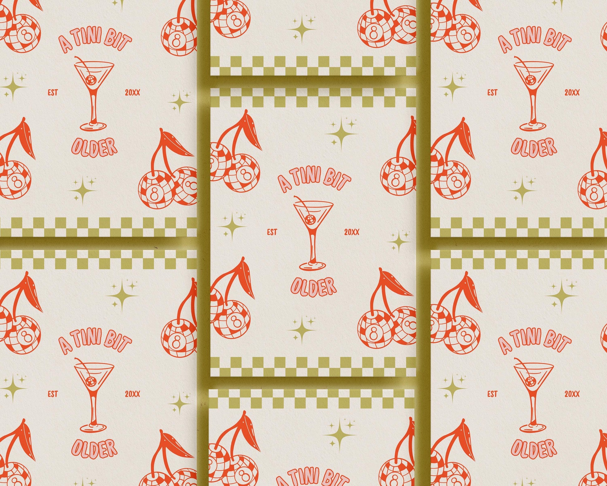 TINI BIT OLDER Birthday Party Invitation Template Martini 30th Birthday Party Dirty 30 Hand Drawn Editable Colorful Martini Mobile Invite