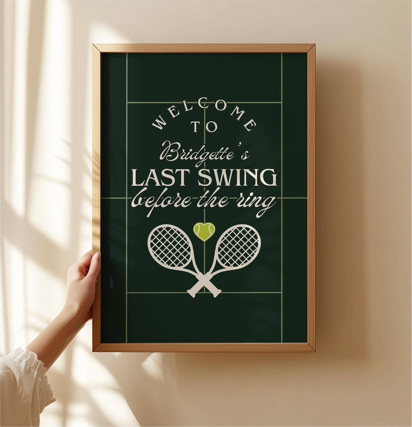 Last Swing Before the Ring Tennis Bridal Shower Welcome Sign Tennis Tournament Tennis Varsity Core Old Money Theme Tennis Bachelorette Sign