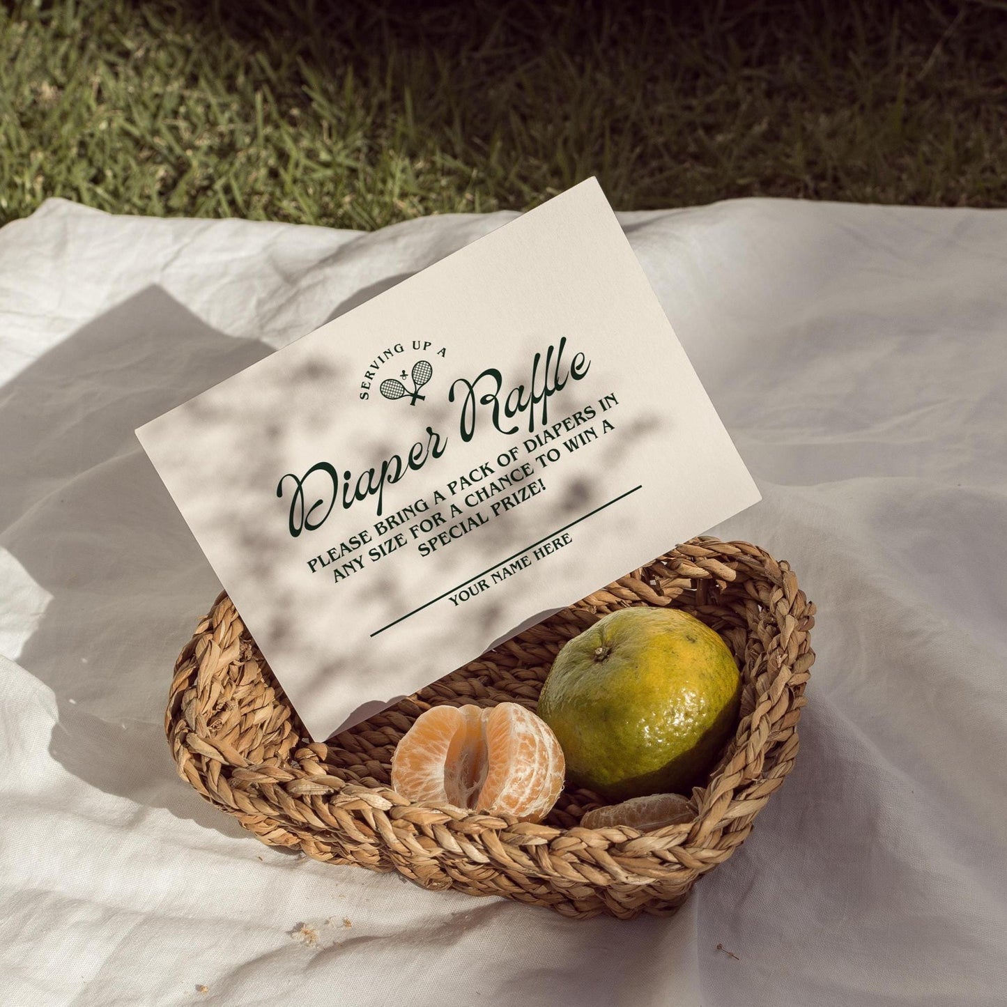 Preppy Tennis Club Baby Shower Diaper Raffle Template Serving Up a Baby Tennis Baby Shower 15-Love Tennis Books for Baby Old Money Baby Love