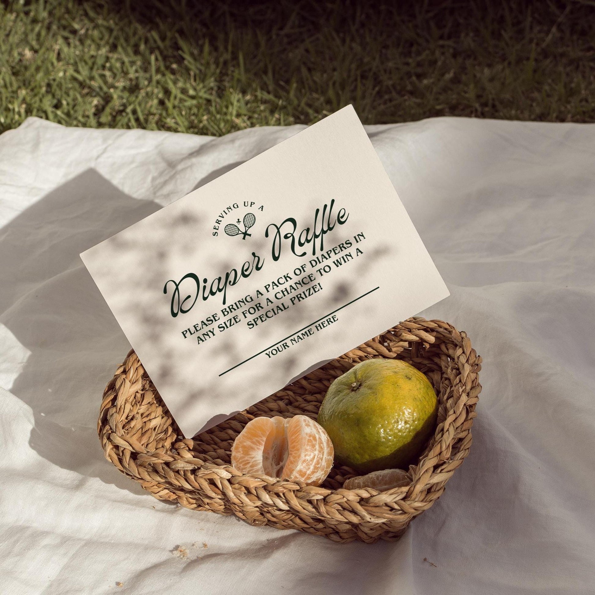 Preppy Tennis Club Baby Shower Diaper Raffle Template Serving Up a Baby Tennis Baby Shower 15-Love Tennis Books for Baby Old Money Baby Love