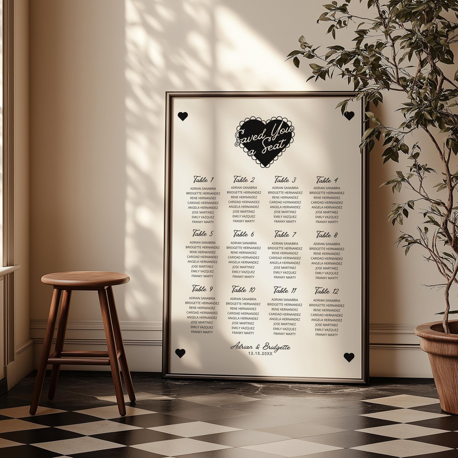 WEDDING TEMPLATES BUNDLE Whimsical Wedding Suite Hand Drawn Retro Heart Wedding Stationery Vintage Wedding Invitation Colorful Wedding Suite