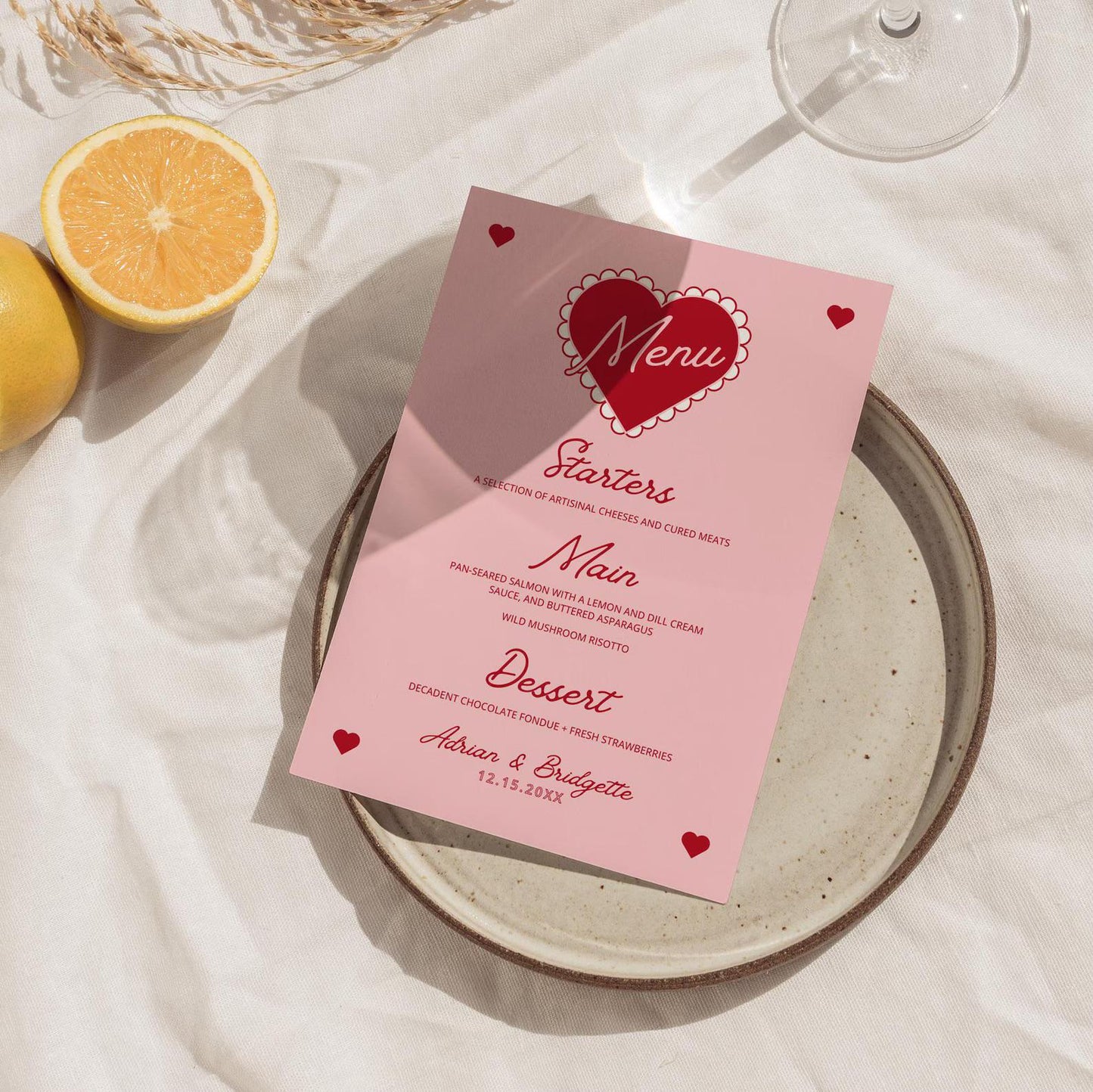 WEDDING TEMPLATES BUNDLE Whimsical Wedding Suite Hand Drawn Retro Heart Wedding Stationery Vintage Wedding Invitation Colorful Wedding Suite