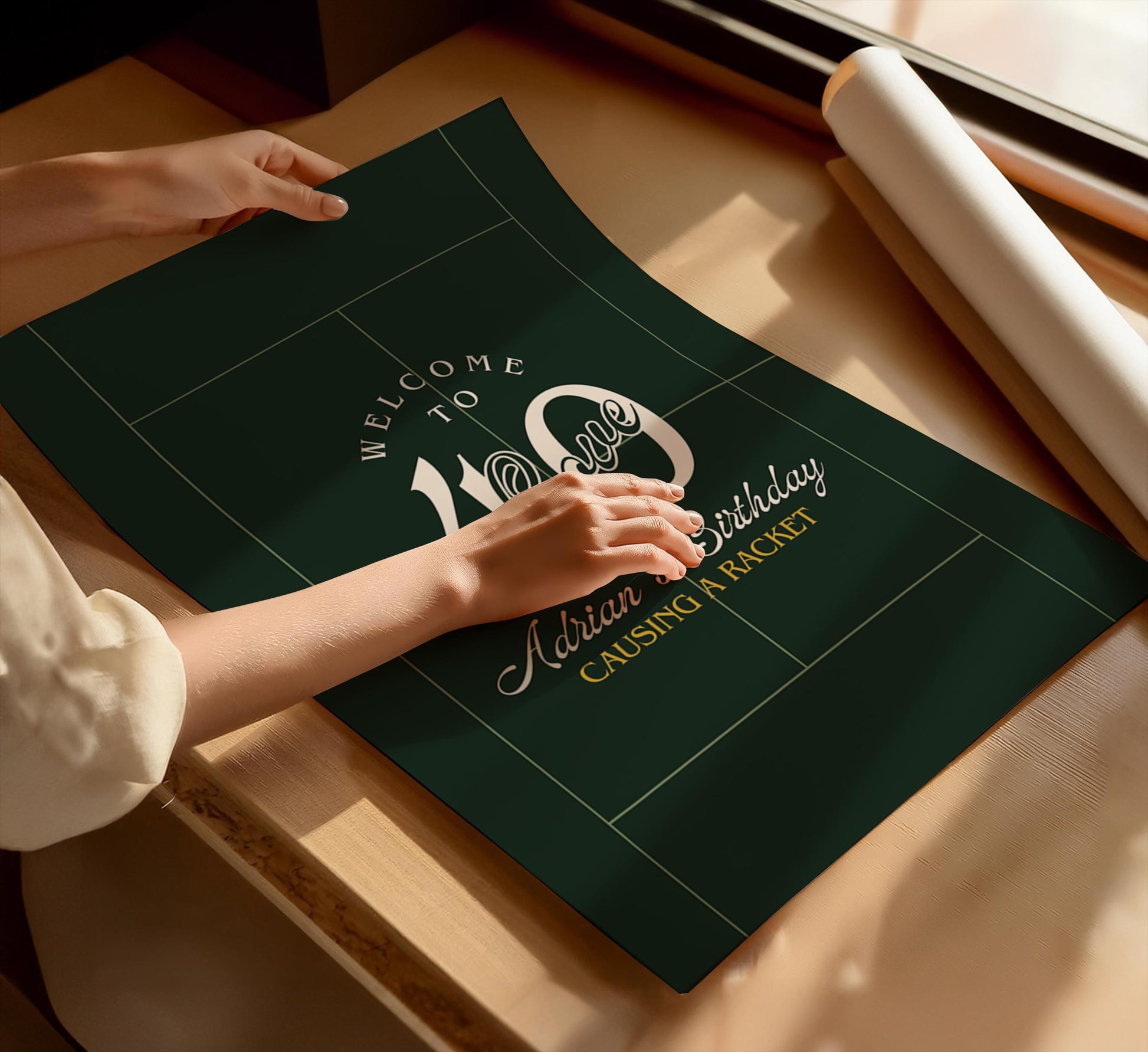 40 Love Tennis Birthday 40th Birthday Party 40-Love Theme Tennis Tournament Causing A Racket Birthday Party Signage Varsity Core Old Money