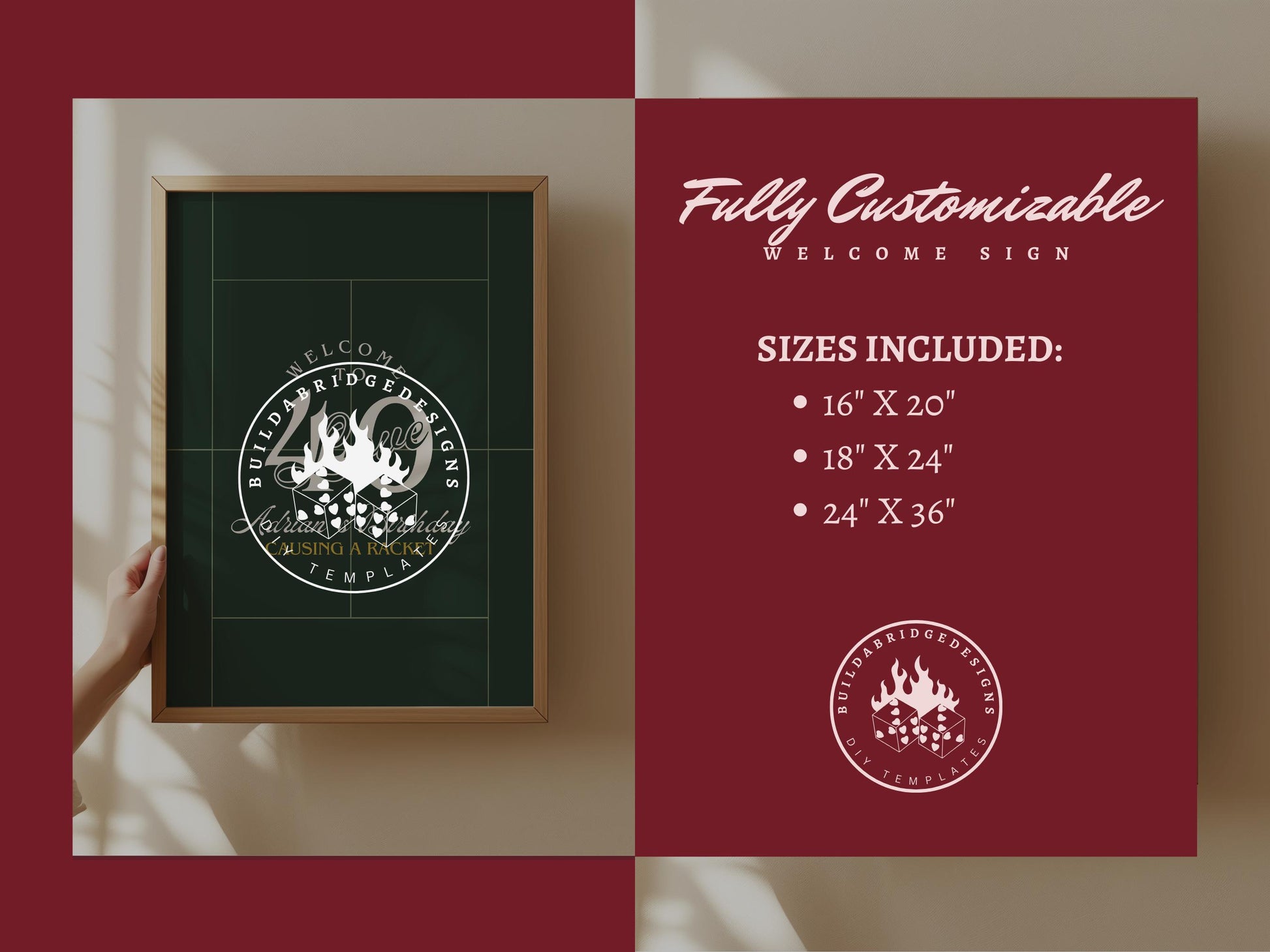 40 Love Tennis Birthday 40th Birthday Party 40-Love Theme Tennis Tournament Causing A Racket Birthday Party Signage Varsity Core Old Money