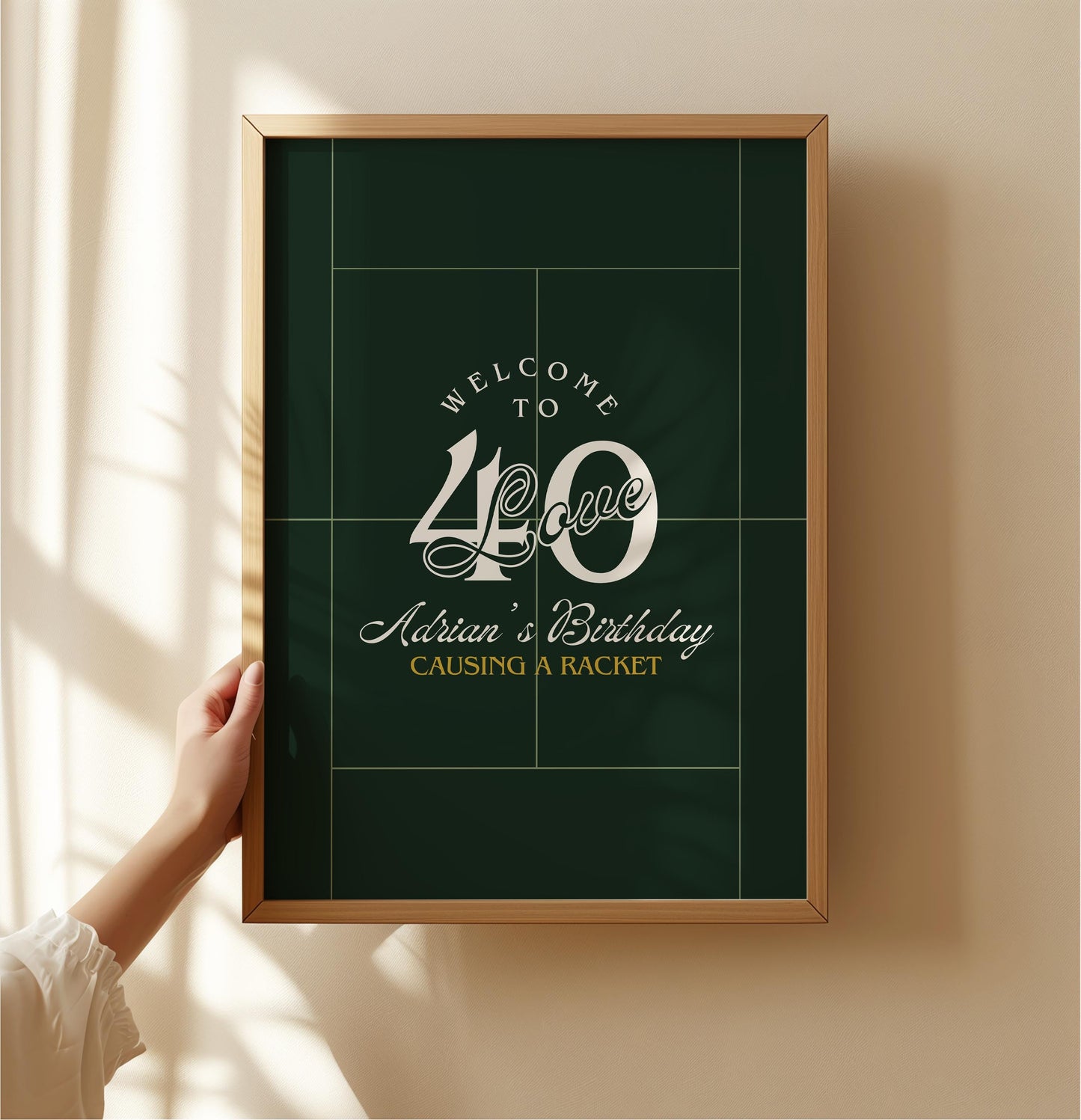 40-Love Tennis Birthday Party Bundle: Invitation, Sign, Menu (Digital Download, Canva Templates)