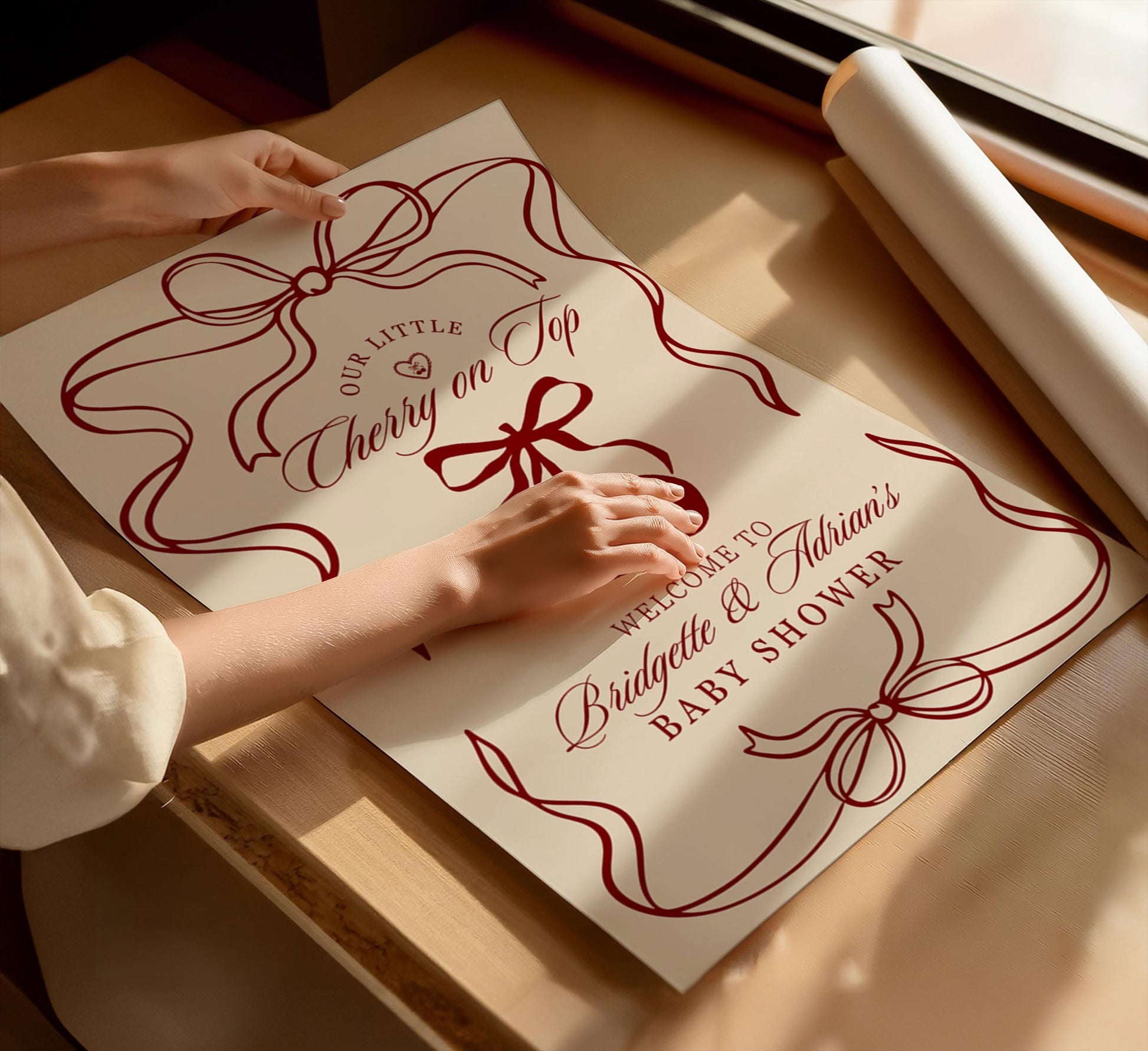 Cherry On Top Baby Shower Welcome Sign Template Cherry Themed Baby Shower Our Little Cherry On Top Coquette Cherry Sweet Theme Editable Sign