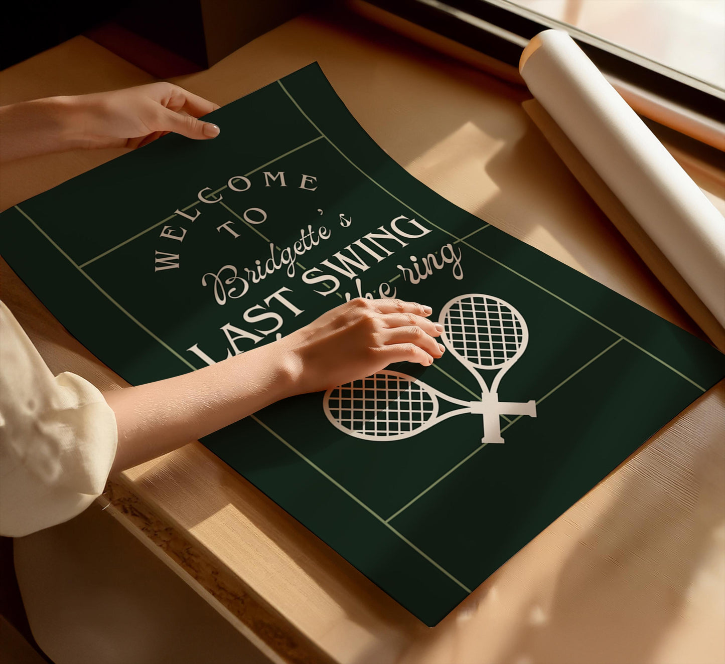 Last Swing Before the Ring Tennis Bridal Shower Welcome Sign Tennis Tournament Tennis Varsity Core Old Money Theme Tennis Bachelorette Sign