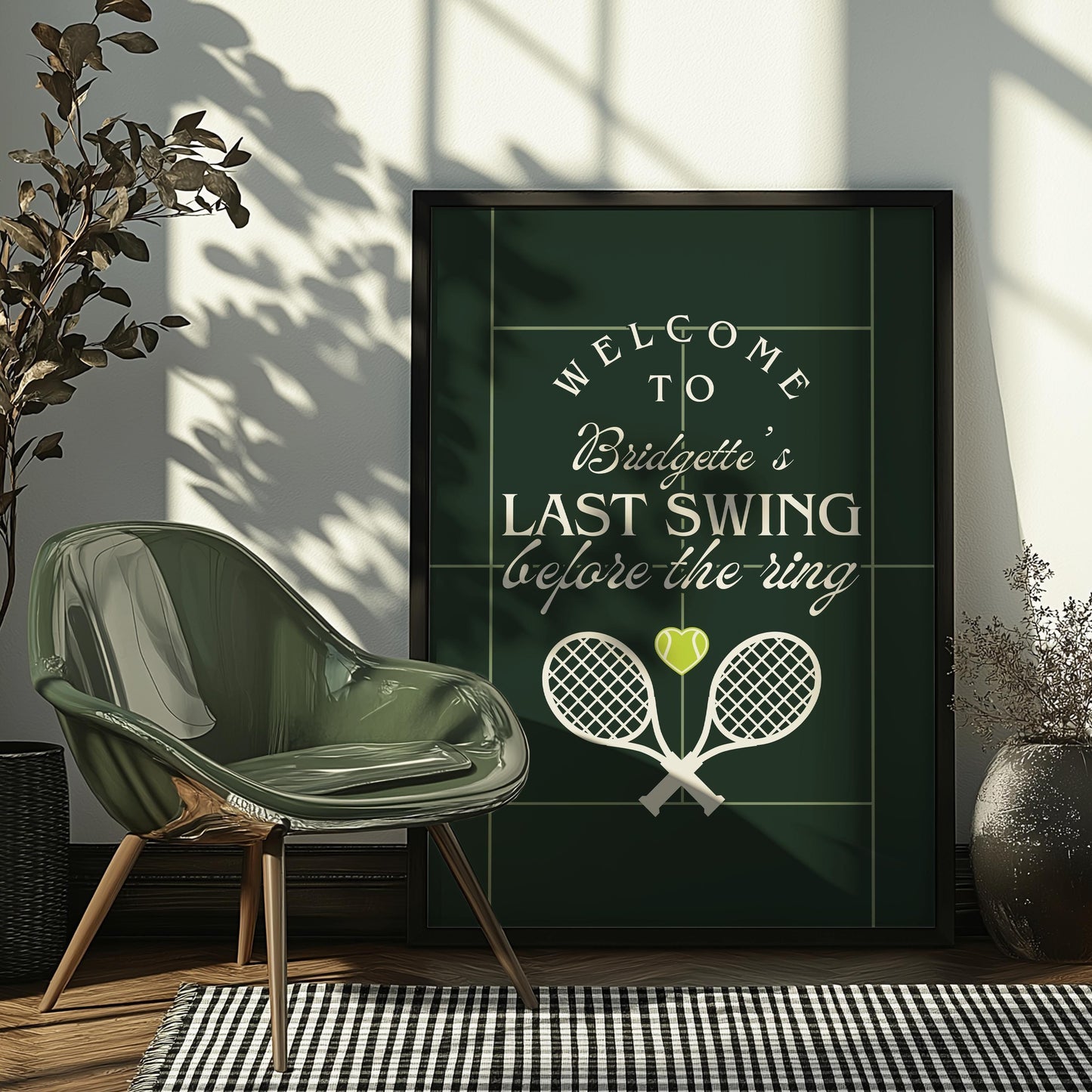 Last Swing Before the Ring Tennis Bridal Shower Welcome Sign Tennis Tournament Tennis Varsity Core Old Money Theme Tennis Bachelorette Sign