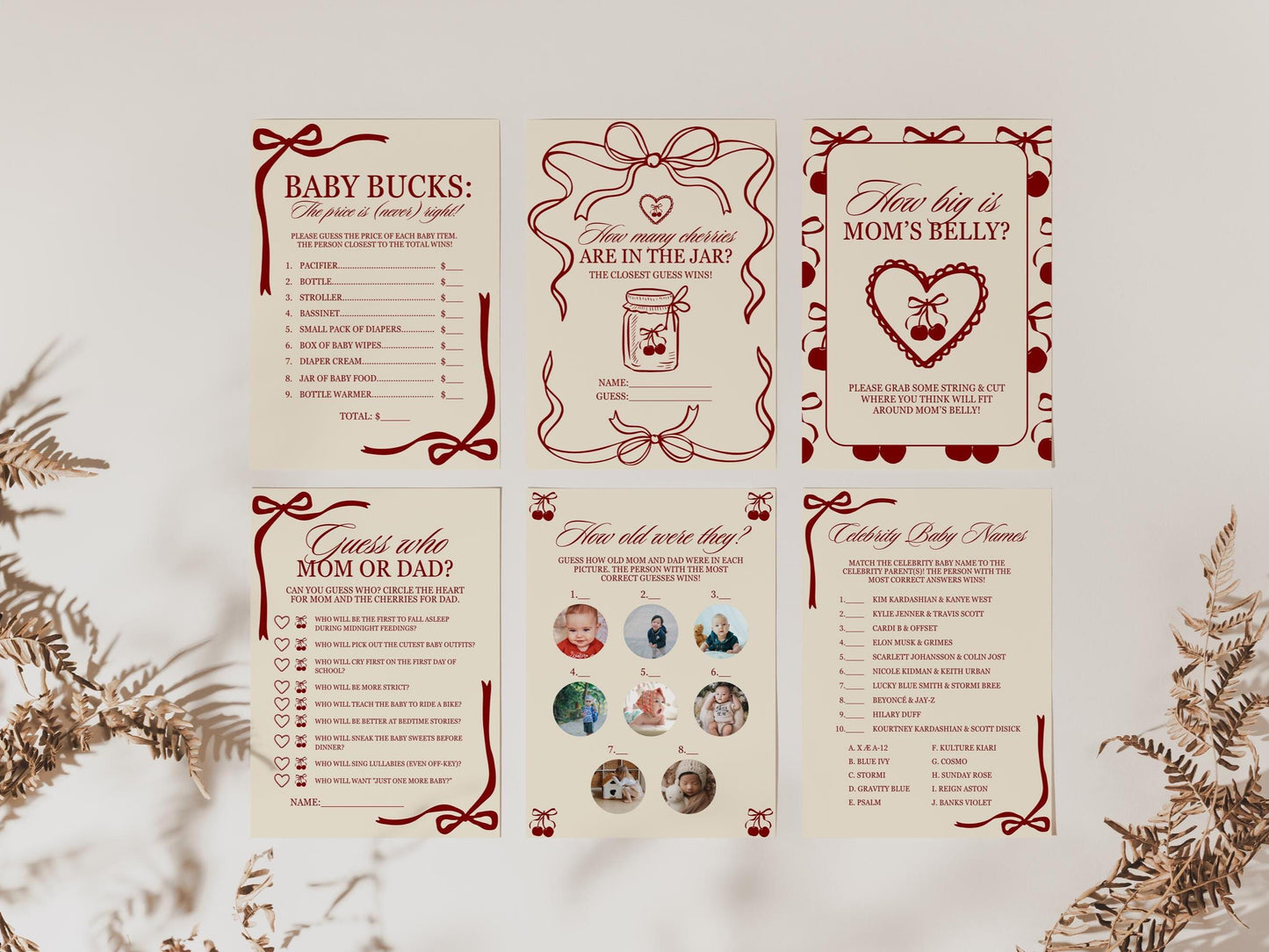 Cherry On Top Baby Shower Bundle Template Baby Sprinkle Our Little Cherry On Top Hand Drawn Coquette Ribbon Editable Cherry on Top Theme