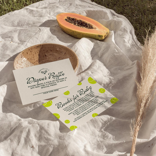 Preppy Tennis Club Baby Shower Diaper Raffle Template Serving Up a Baby Tennis Baby Shower 15-Love Tennis Books for Baby Old Money Baby Love