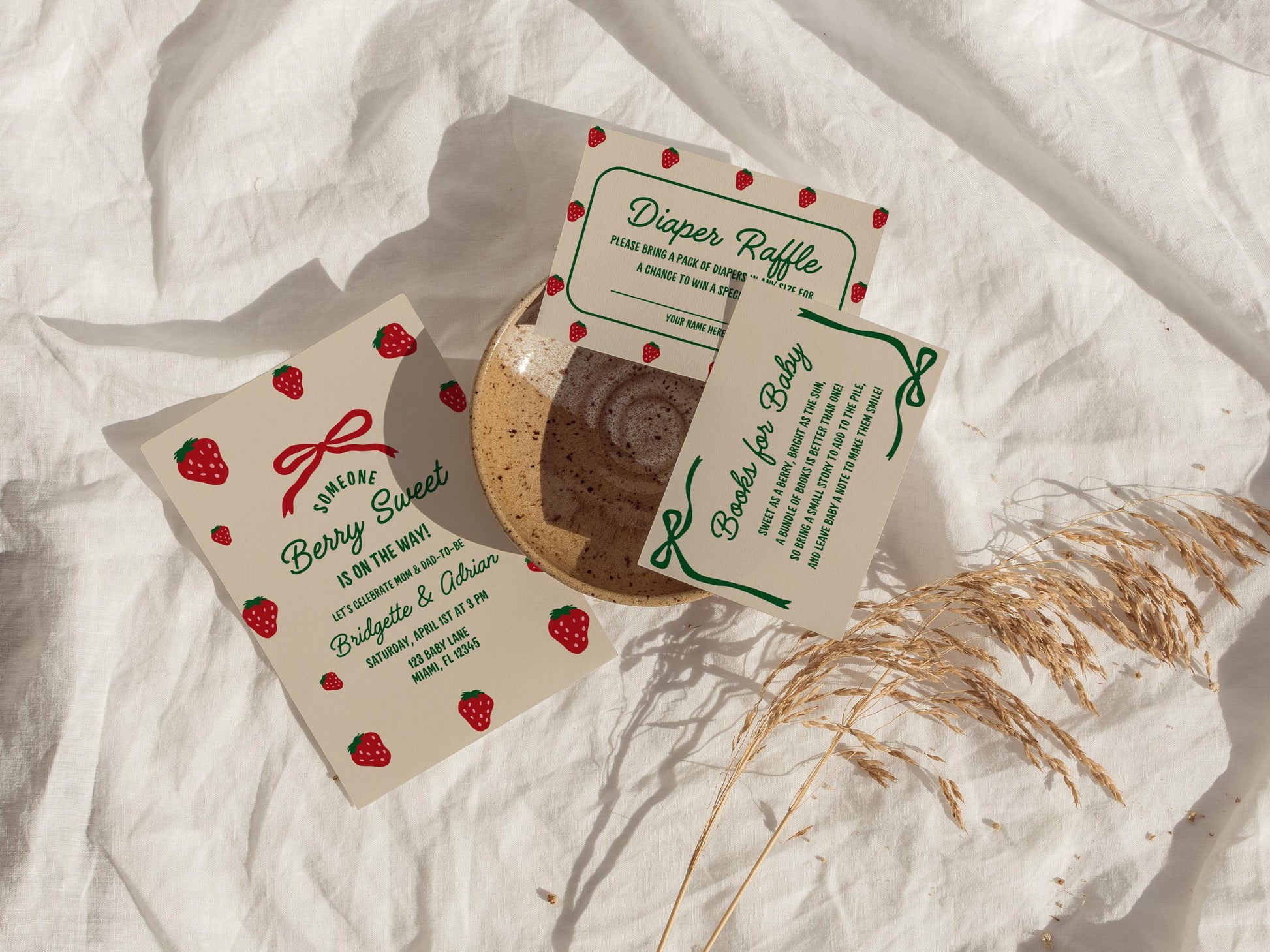 Berry Sweet Baby Shower Invitation Template Colorful Farmers Market Baby Shower Locally Grown Baby Sprinkle Hand Drawn Baby Shower Theme