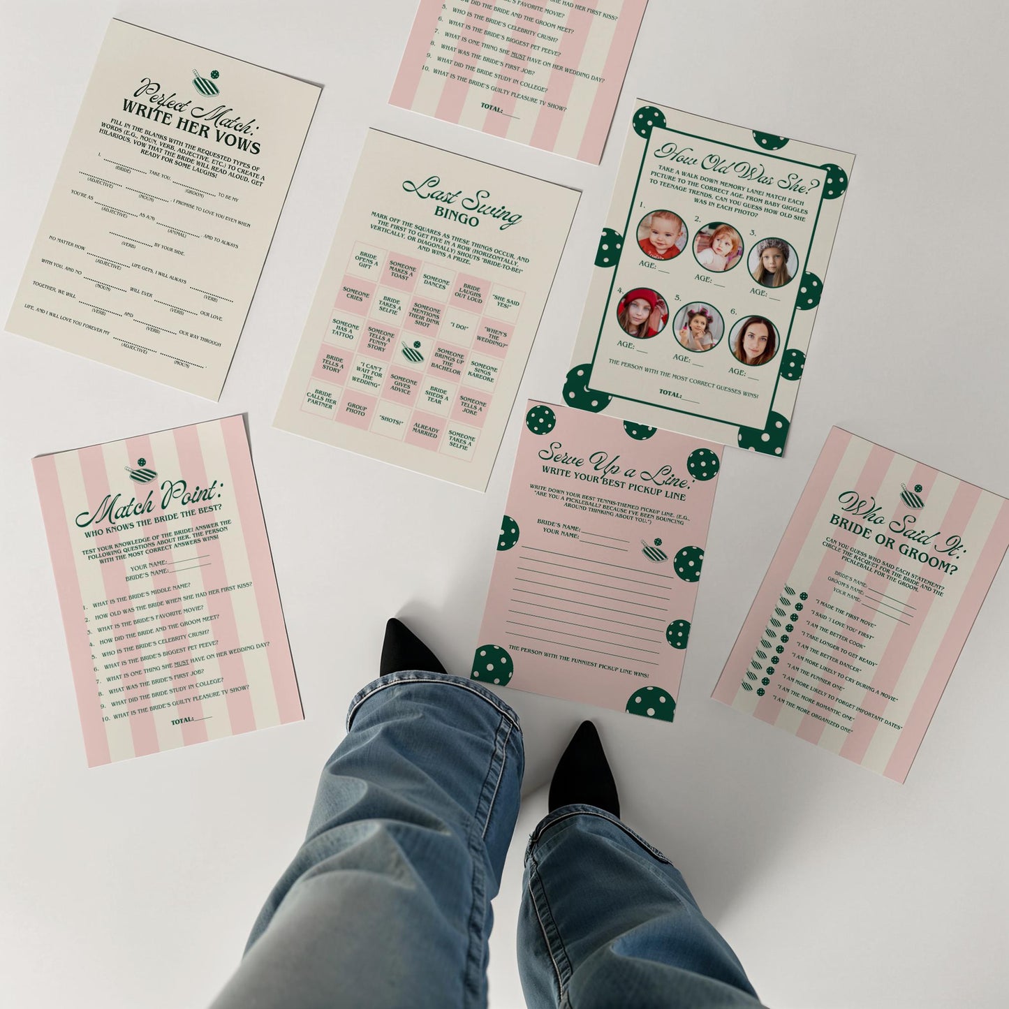 Pickleball Bridal Shower Bundle Last Swing Before Ring Pickleball Bridal Shower Invitation Template Pickleball Welcome Sign Country Club