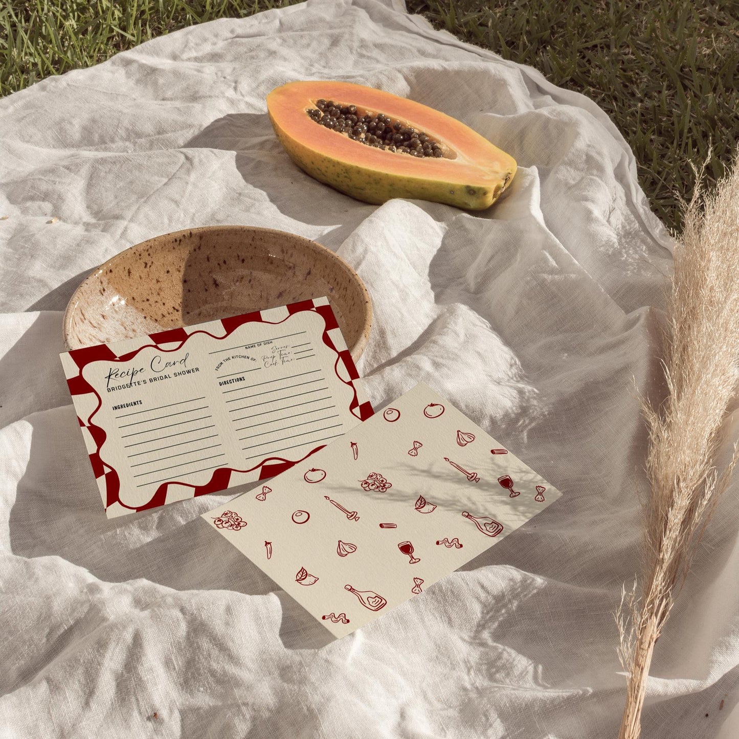 Italian Bridal Shower Invitation Bundle: Amore Theme (DIY Canva Template)