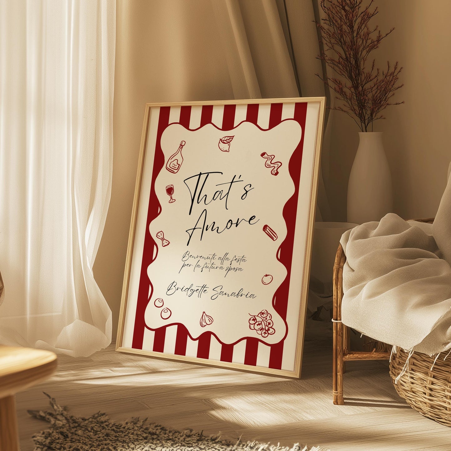 That's Amore Bridal Shower Welcome Sign Template Italian Bridal Shower Party Ideas Italian Engagement Party Decor Whimsical Hand Drawn Theme