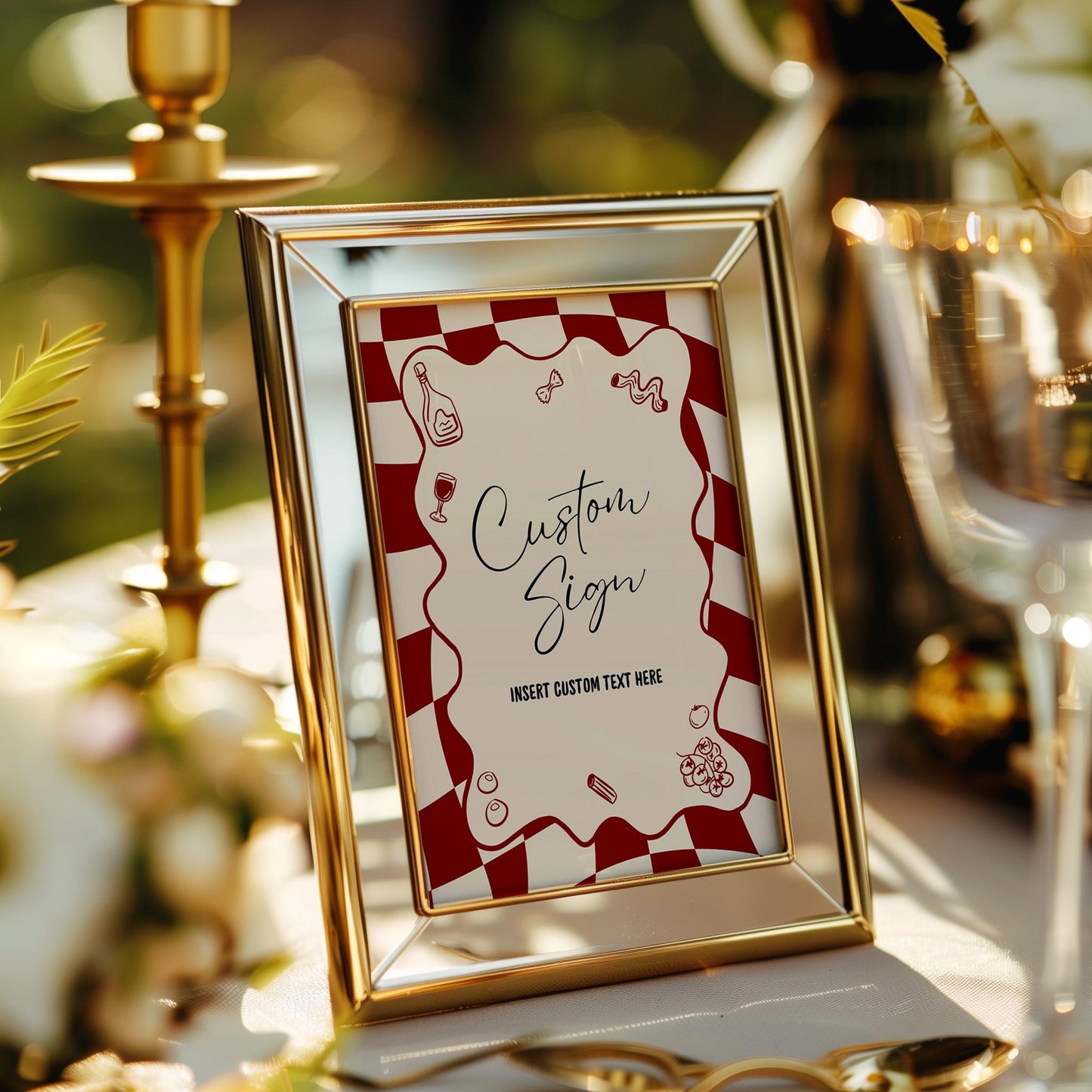 Italian Bridal Shower Invitation Bundle: Amore Theme (DIY Canva Template Digital Download)