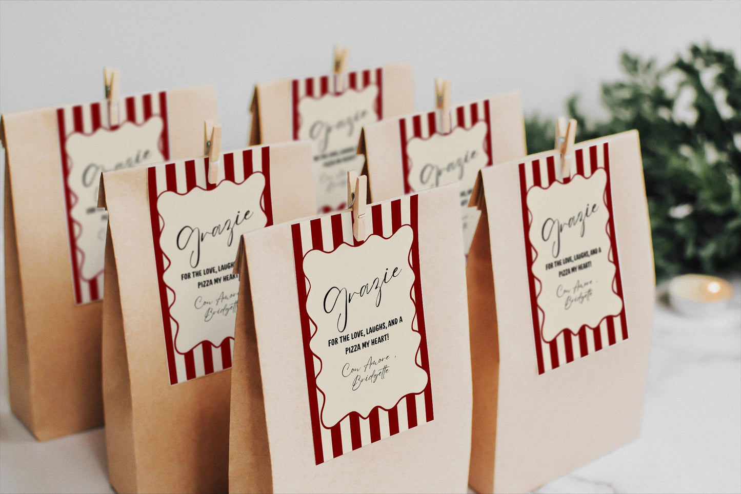 Italian Bridal Shower Invitation Bundle: Amore Theme (DIY Canva Template Digital Download)