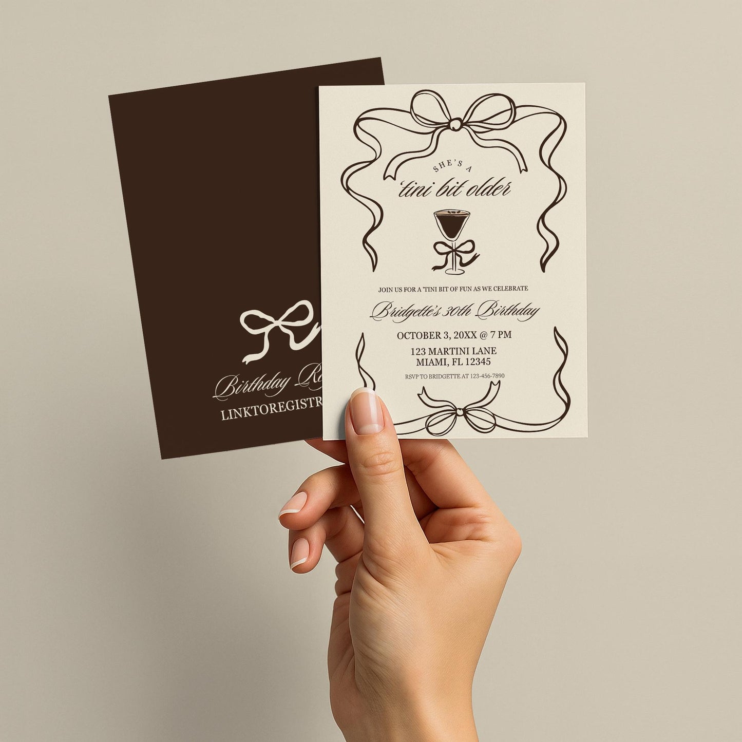 Tini Bit Older 30th Birthday Invitation Template Espresso Martini Theme Party Invite Editable Hand Drawn Martini Any Age Birthday Invite