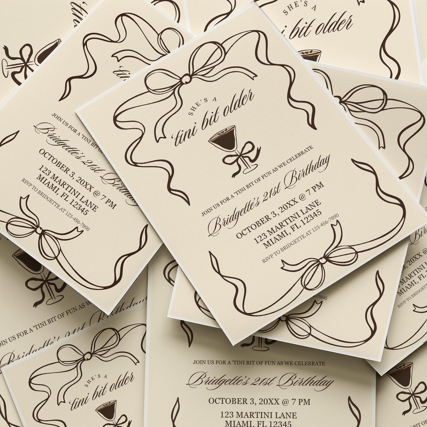 Tini Bit Older 30th Birthday Invitation Template Espresso Martini Theme Party Invite Editable Hand Drawn Martini Any Age Birthday Invite