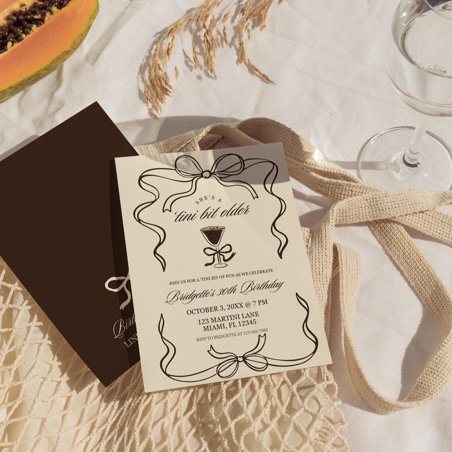 Tini Bit Older 30th Birthday Invitation Template Espresso Martini Theme Party Invite Editable Hand Drawn Martini Any Age Birthday Invite