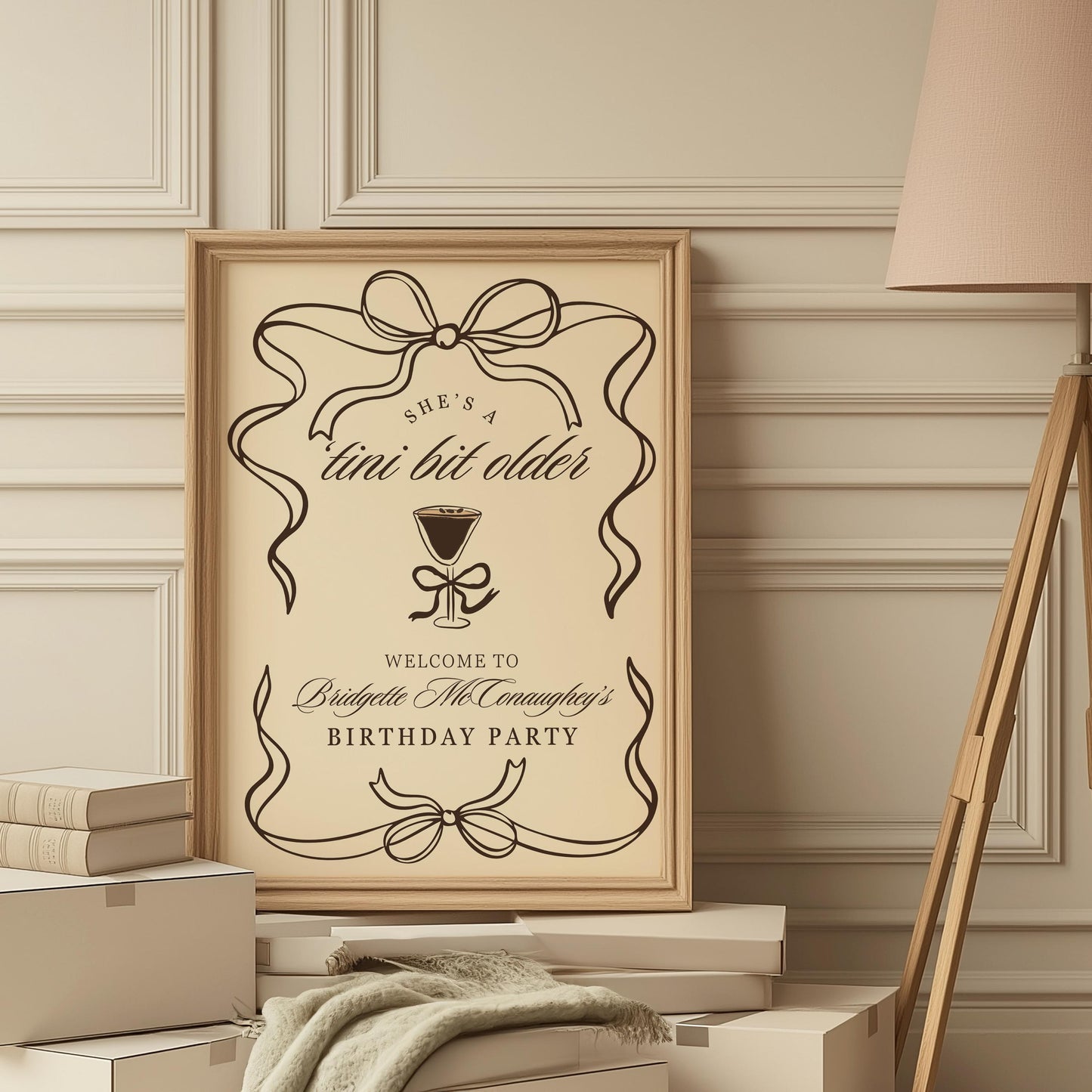 Tini Bit Older Birthday Welcome Sign Template Editable Espresso Martini Theme Party Sign Editable Hand Drawn Martini Any Age Birthday Sign