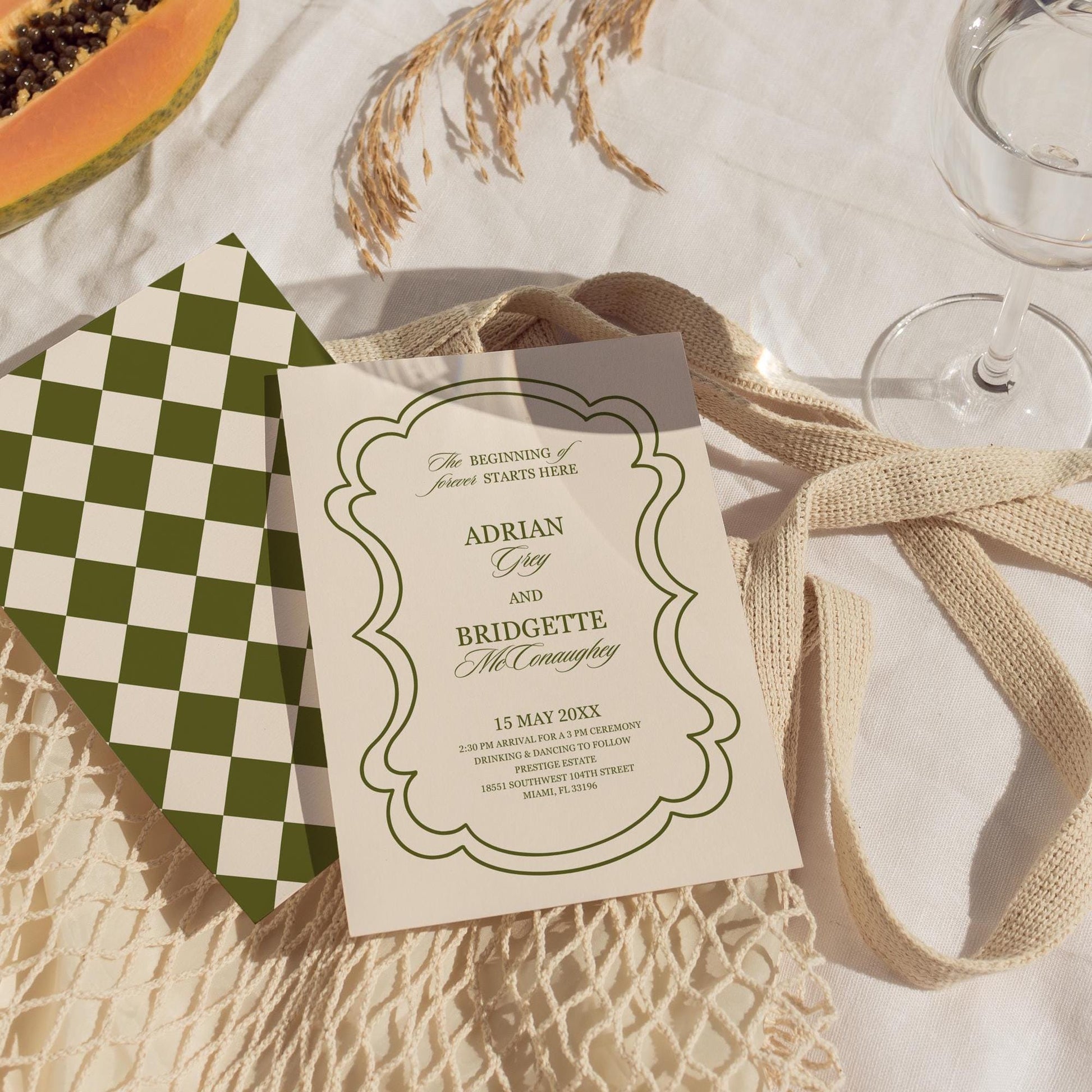 Romantic Wedding Invitation Digital Template Editable Moody Wedding Invite Mediterranean Design Vintage Wedding Invitation Suite Modern