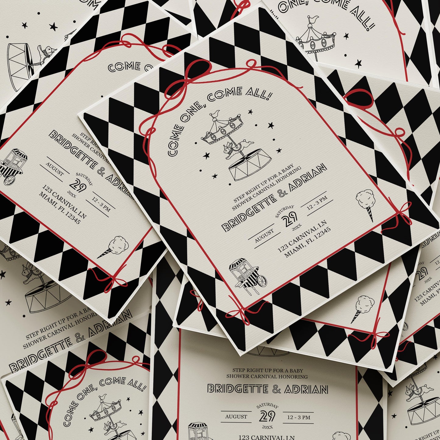 Editable Baby Shower Invite Template Circus Baby Shower Vintage Carnival Baby Sprinkle Customizable Digital Baby Shower Invite Step Right Up