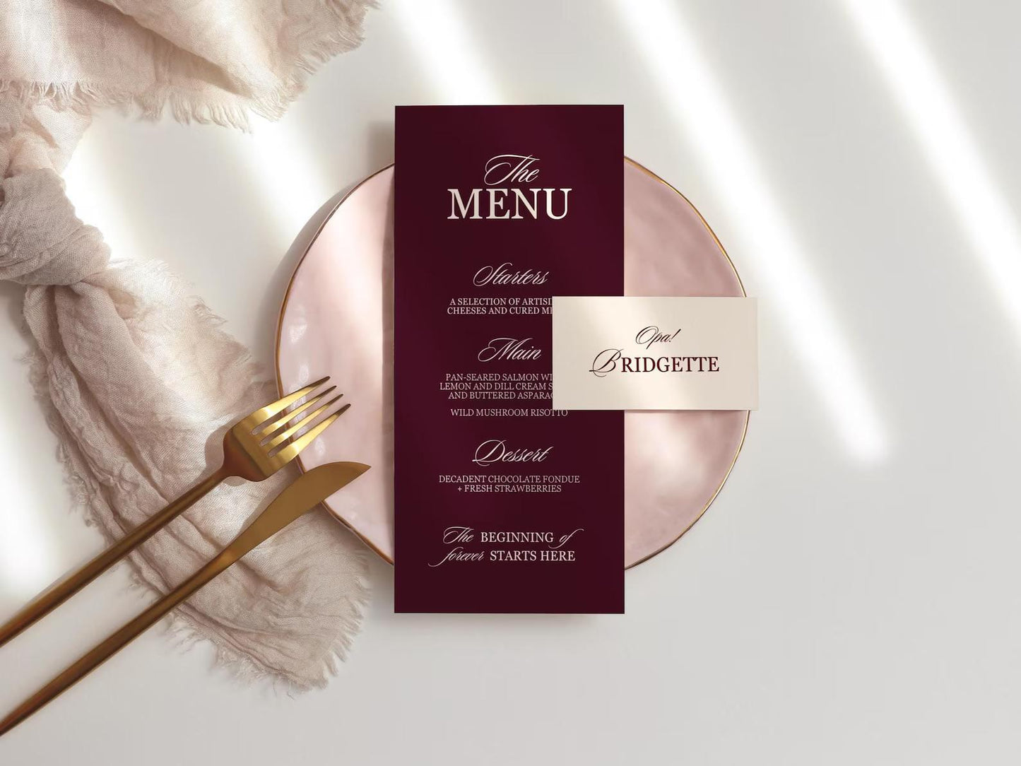 Modern Wedding Stationery Digital Templates Editable Save the Date Burgundy Mediterranean Design Modern Couples Maroon Vintage Wedding Sign