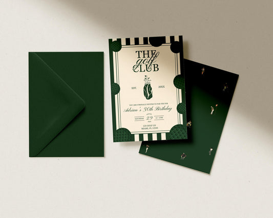 Golf Birthday Invitation Template Masters Viewing Party Digital Template Let's Par-tee Golf Party Theme Vintage Golf Birthday Party Invite