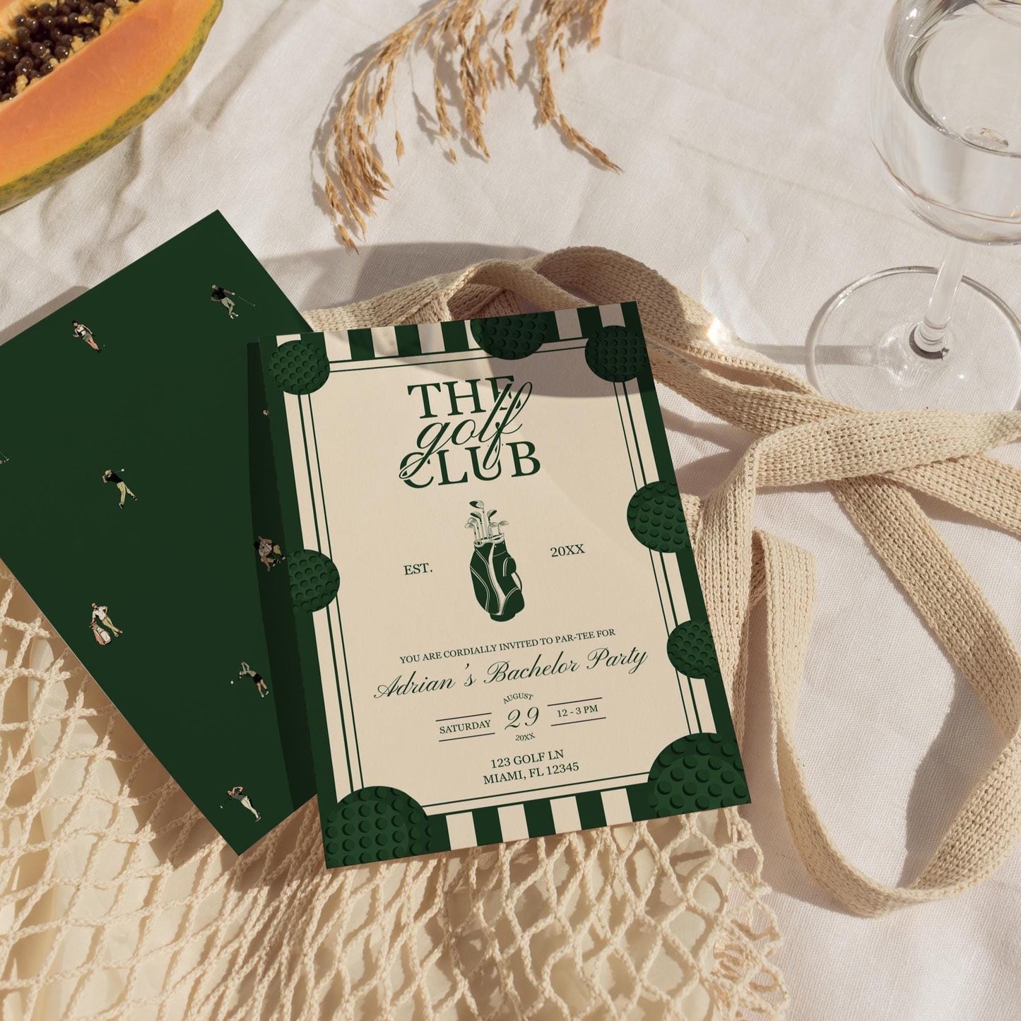Golf Birthday Invitation Template Masters Viewing Party Digital Template Let's Par-tee Golf Party Theme Vintage Golf Birthday Party Invite