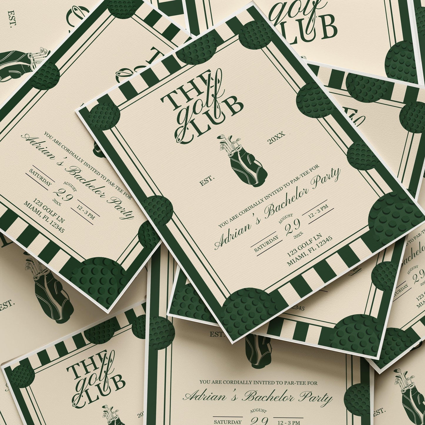 Golf Birthday Invitation Template Masters Viewing Party Digital Template Let's Par-tee Golf Party Theme Vintage Golf Birthday Party Invite