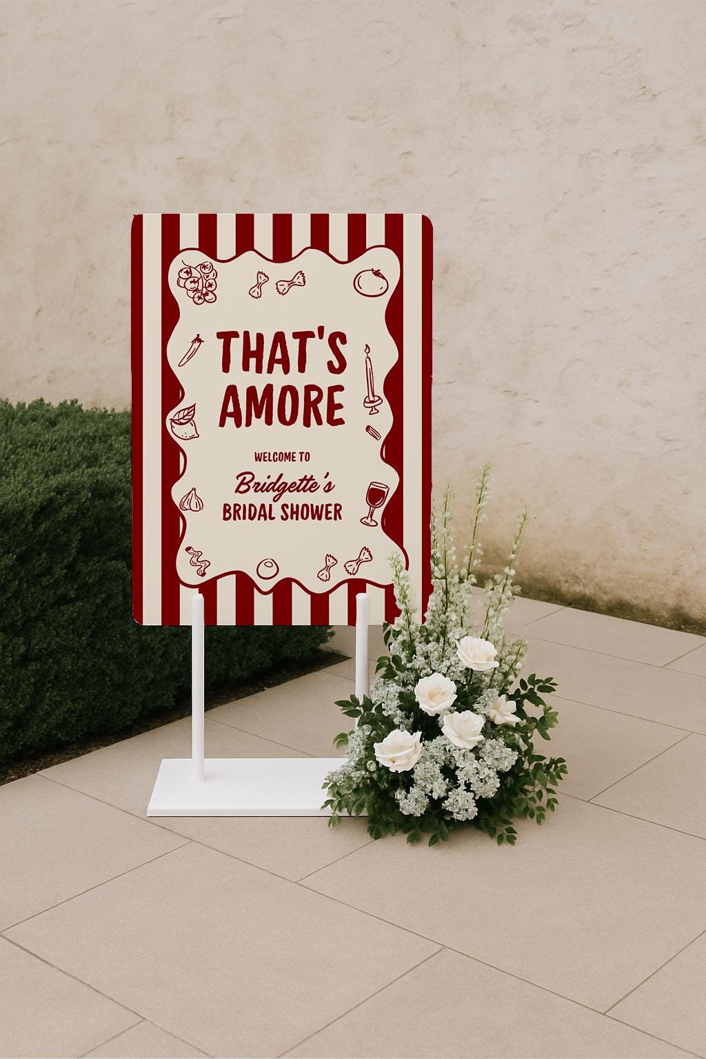 That's Amore Bridal Shower Welcome Sign Template Italian Bridal Shower Party Ideas Italian Engagement Party Decor Whimsical Hand Drawn Theme