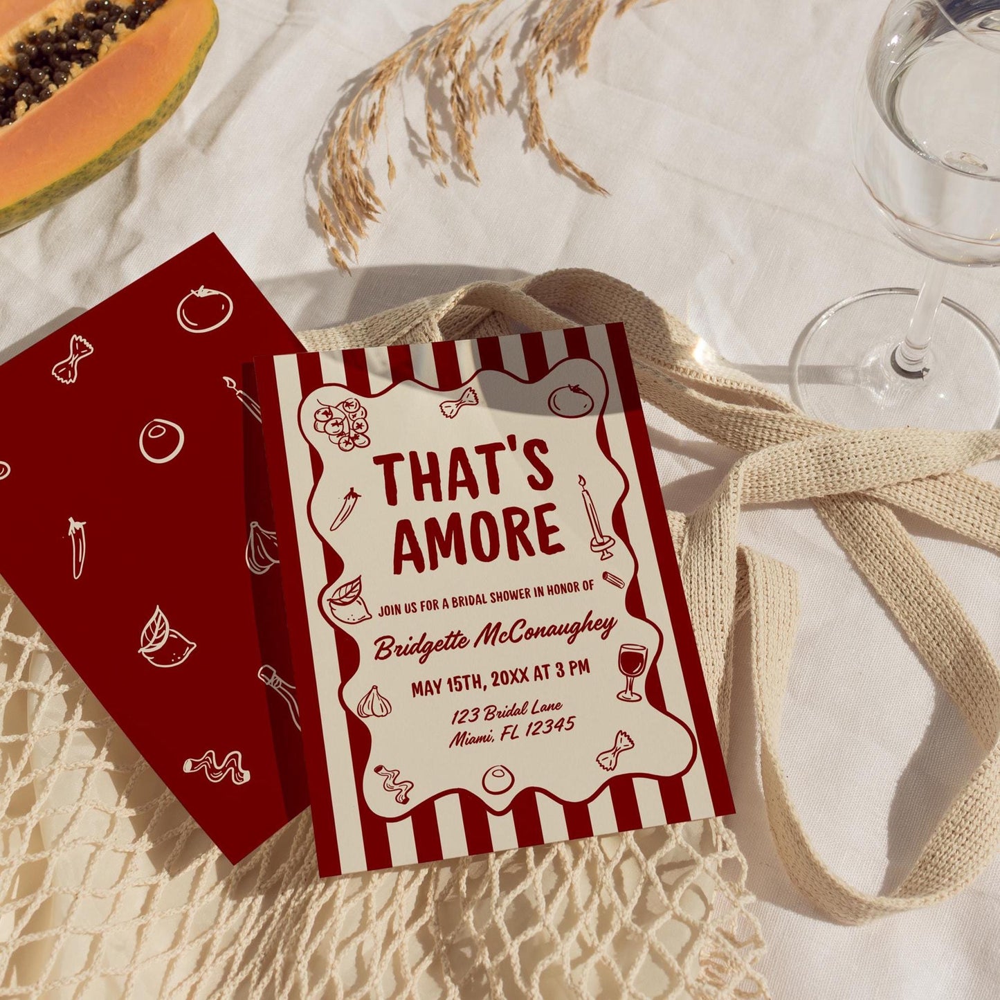 That's Amore Bridal Shower Bundle Templates Italian Bridal Shower Invitation Hand Drawn Engagement Party Decor Sign Bridal Shower Games