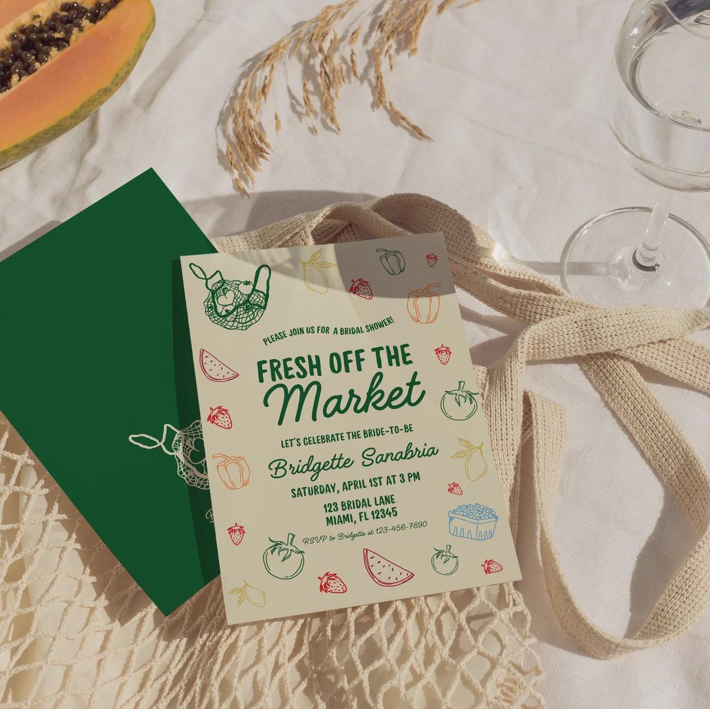 She's Fresh Off the Market Bridal Shower Bundle Template Editable Farmers Market Bridal Shower Invitation Hand Drawn Fresh Off the Market