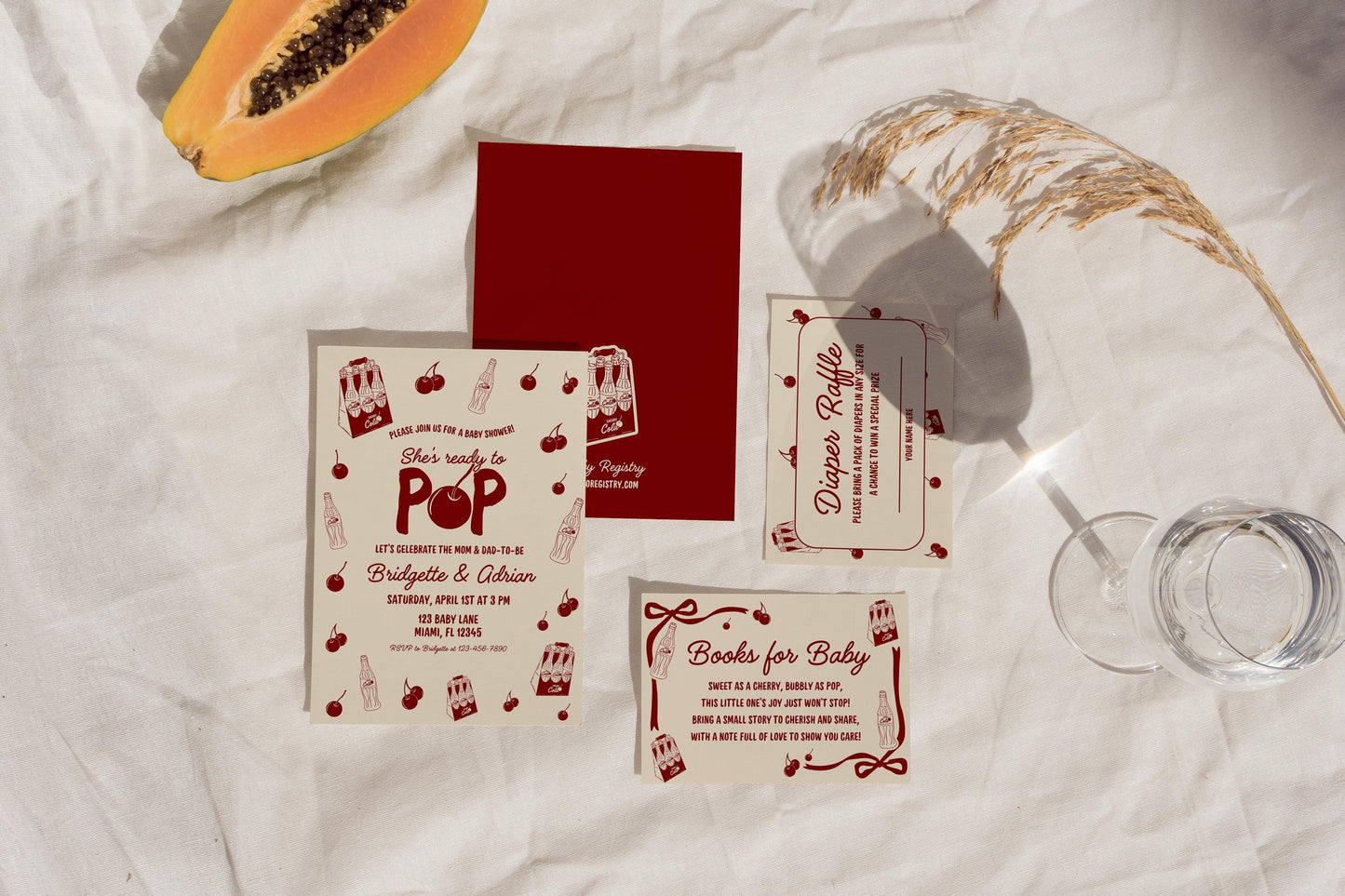 She's Ready to Pop Baby Shower Invitation Template 50s Style Soda Pop Invite Gender Neutral Baby Shower Games Template Welcome Sign Menu