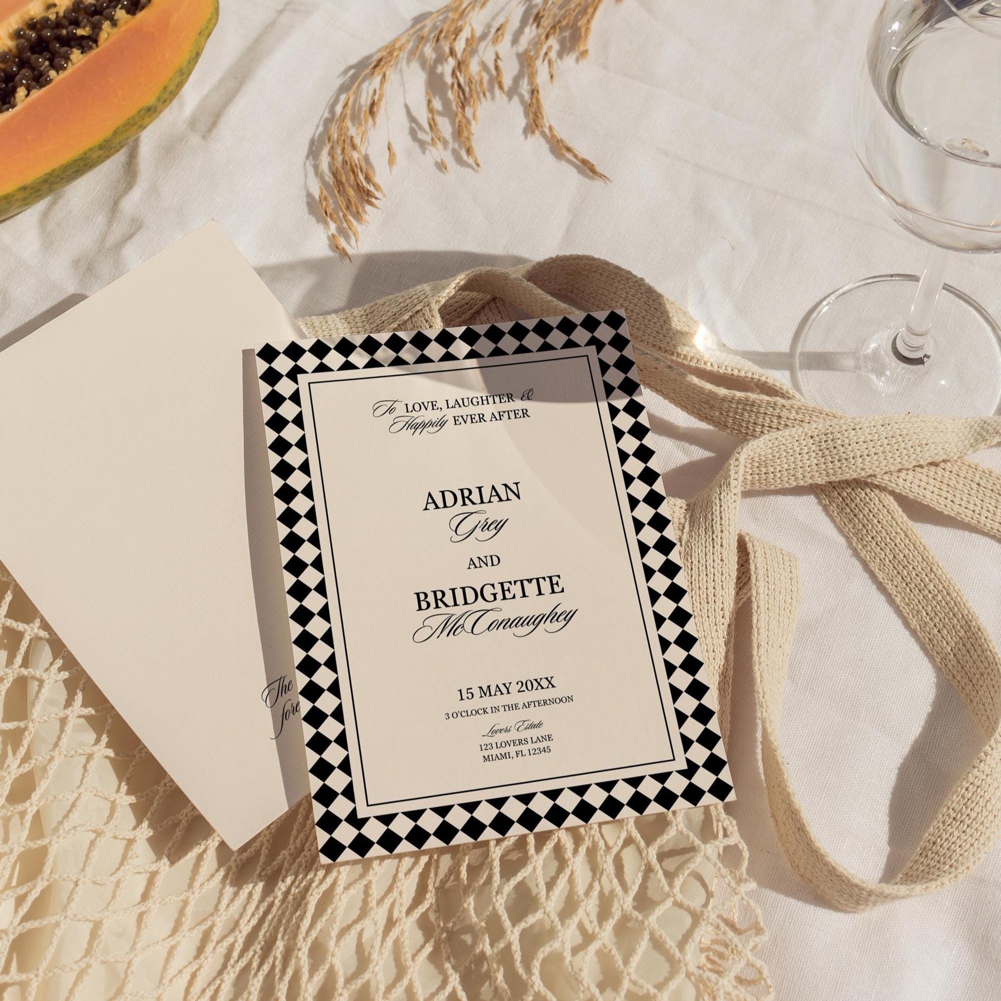 Modern Wedding Invitation Suite Digital Template Editable Old Money Wedding Design Vintage Wedding Invite Classy Wedding Suite Timeless