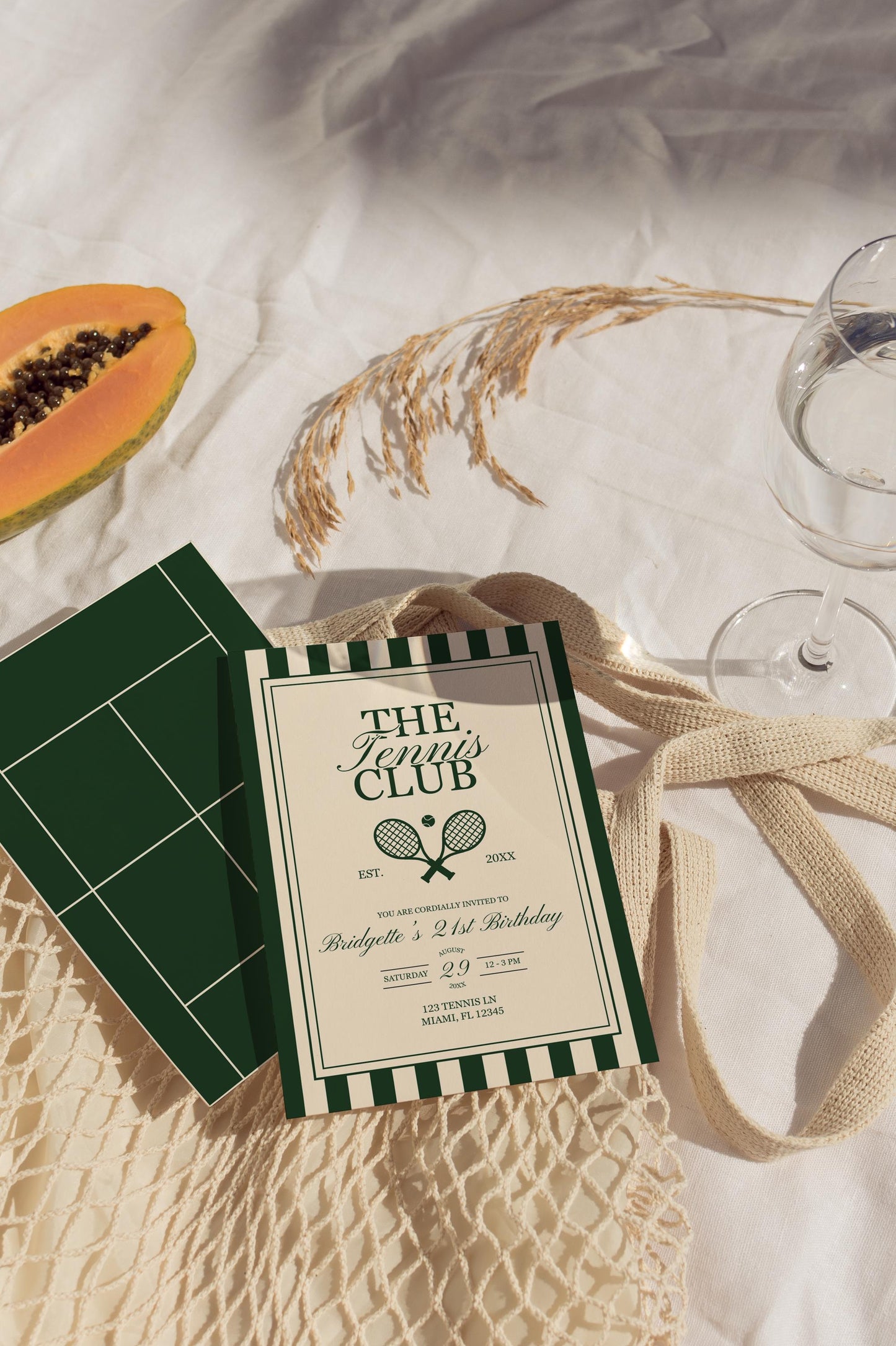 Tennis Birthday Invitation Template Editable Tennis Club Digital Template Country Club Theme Vintage Tennis Birthday Party Invite Old Money