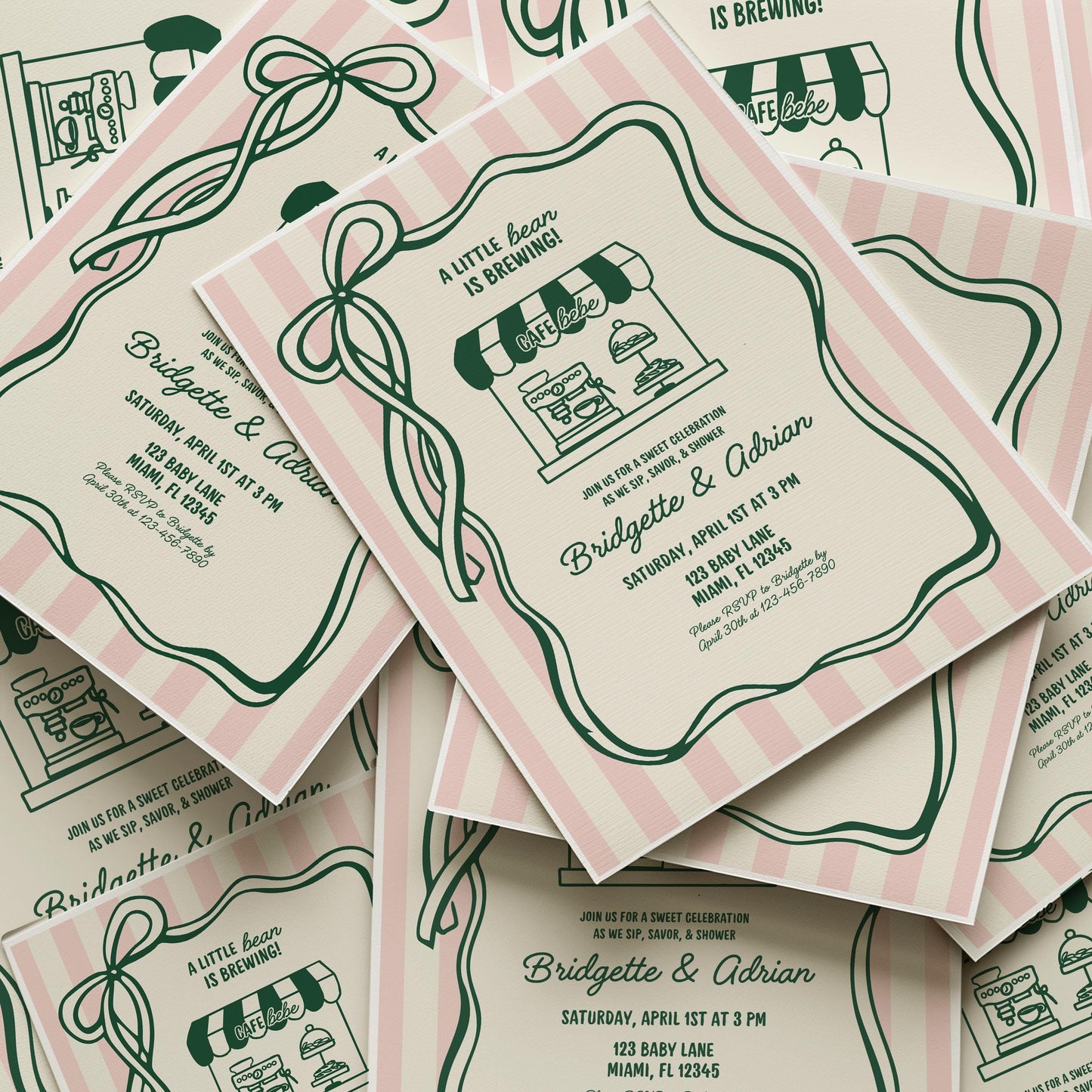 Cafe Bebe Baby Shower Invite Template Baby is Brewing Baby Shower Coffee Baby Shower Hand Drawn Coffee Shop Invitation Editable Template