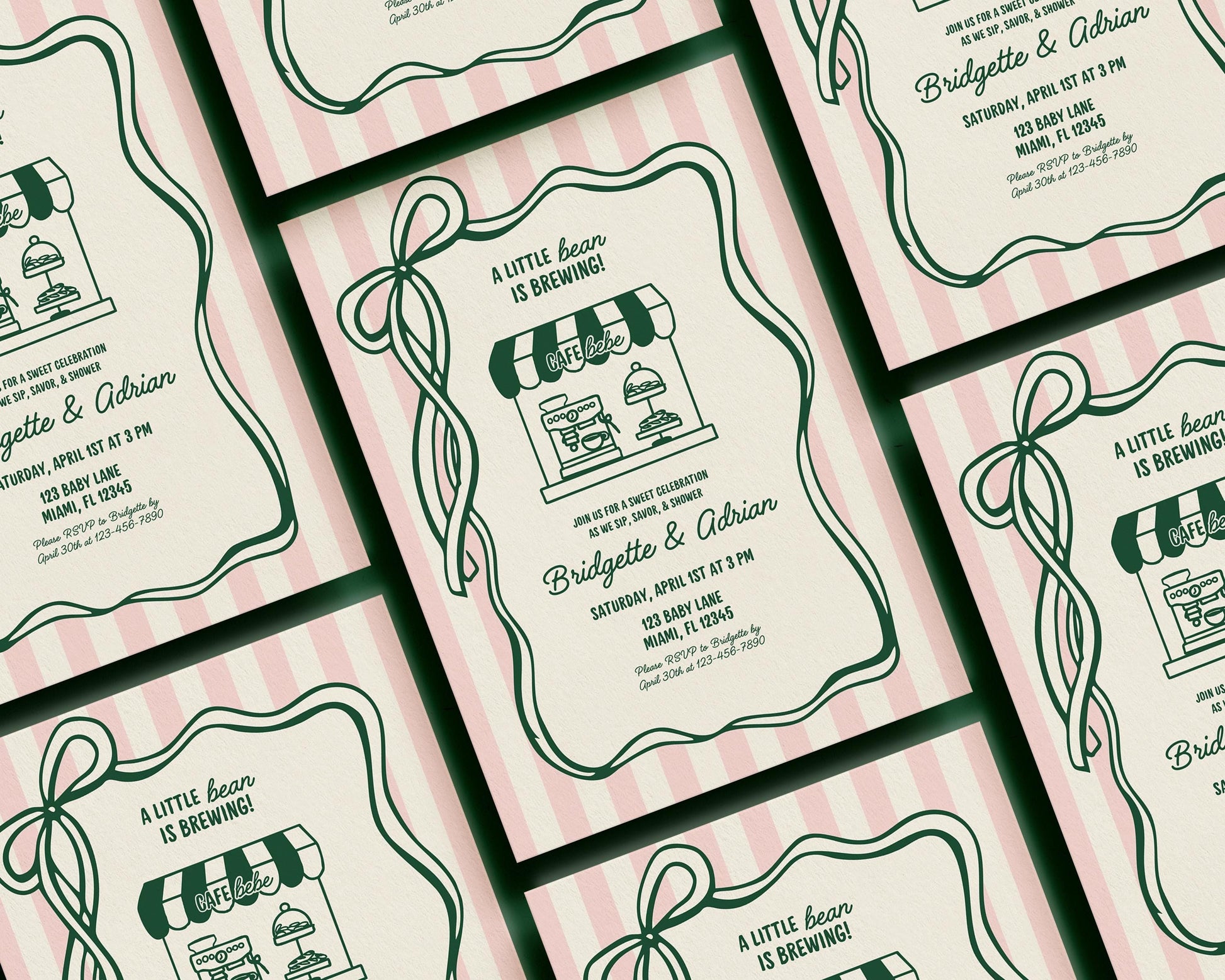 Cafe Bebe Baby Shower Invite Template Baby is Brewing Baby Shower Coffee Baby Shower Hand Drawn Coffee Shop Invitation Editable Template