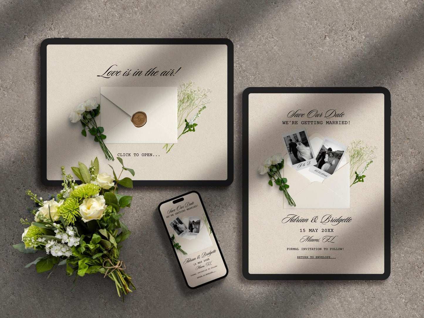 Elegant Floral Wedding Website Template Editable DIY Save the Date Wedding Invitation Classy Old Money Wedding Website Custom Wedding