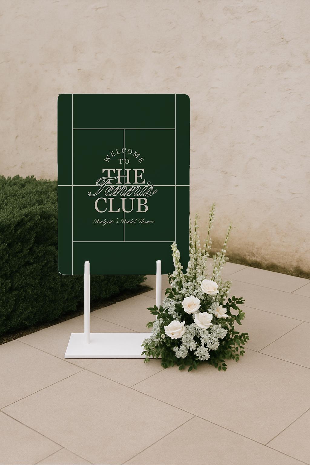 Tennis Club Welcome Sign Template Editable Country Club Welcome Sign Digital Template Old Money Tennis Theme Vintage Tennis Birthday Party