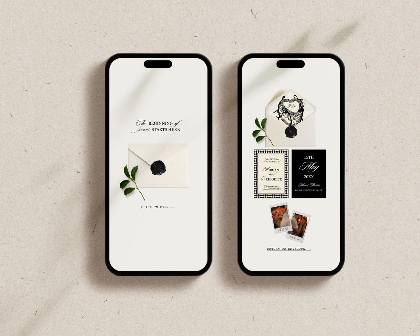 Minimalist Save the Date Website Template Editable Wedding Website Classy Digital Wedding Invitation Canva Template Modern Website Template