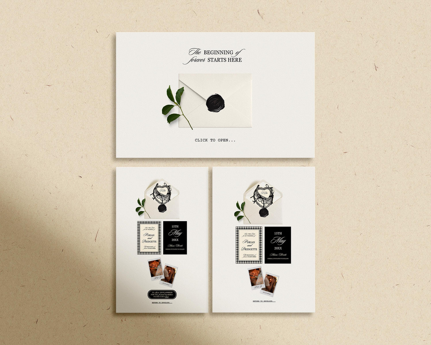 Modern Wedding Save the Date Website Template with RSVP Editable Minimal Wedding Website Canva Template Custom Wedding Save the Date Website