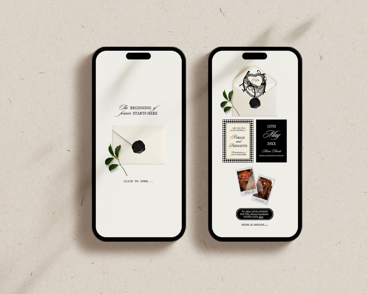 Modern Wedding Save the Date Website Template with RSVP Editable Minimal Wedding Website Canva Template Custom Wedding Save the Date Website