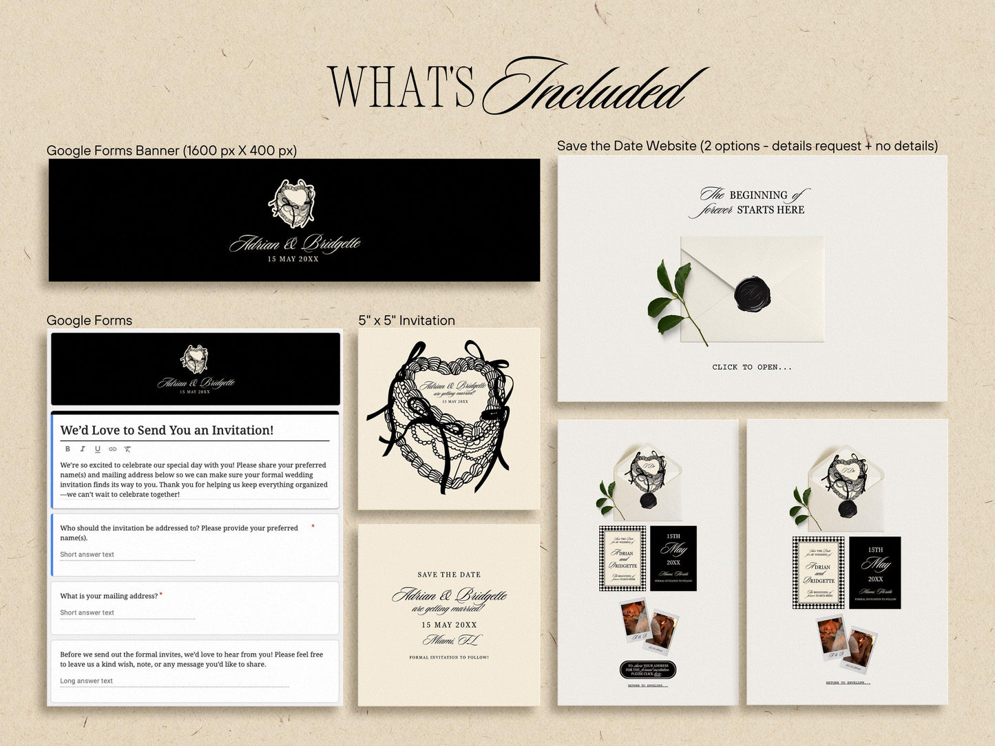 Modern Wedding Save the Date Website Template with RSVP Editable Minimal Wedding Website Canva Template Custom Wedding Save the Date Website