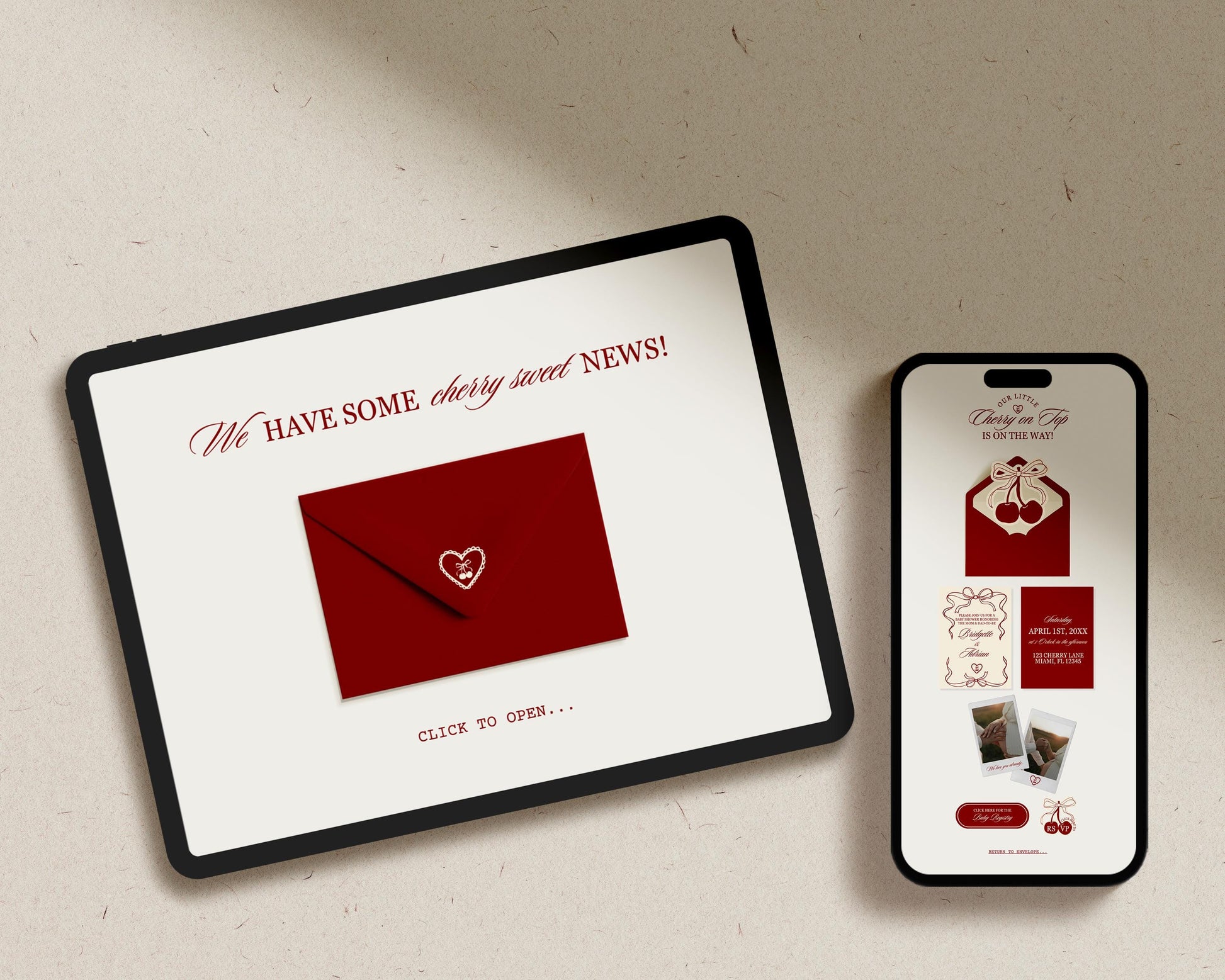 Cherry On Top Baby Shower Digital Invitation Template Baby Sprinkle Our Little Cherry On Top Hand Drawn Invite Editable Website Template