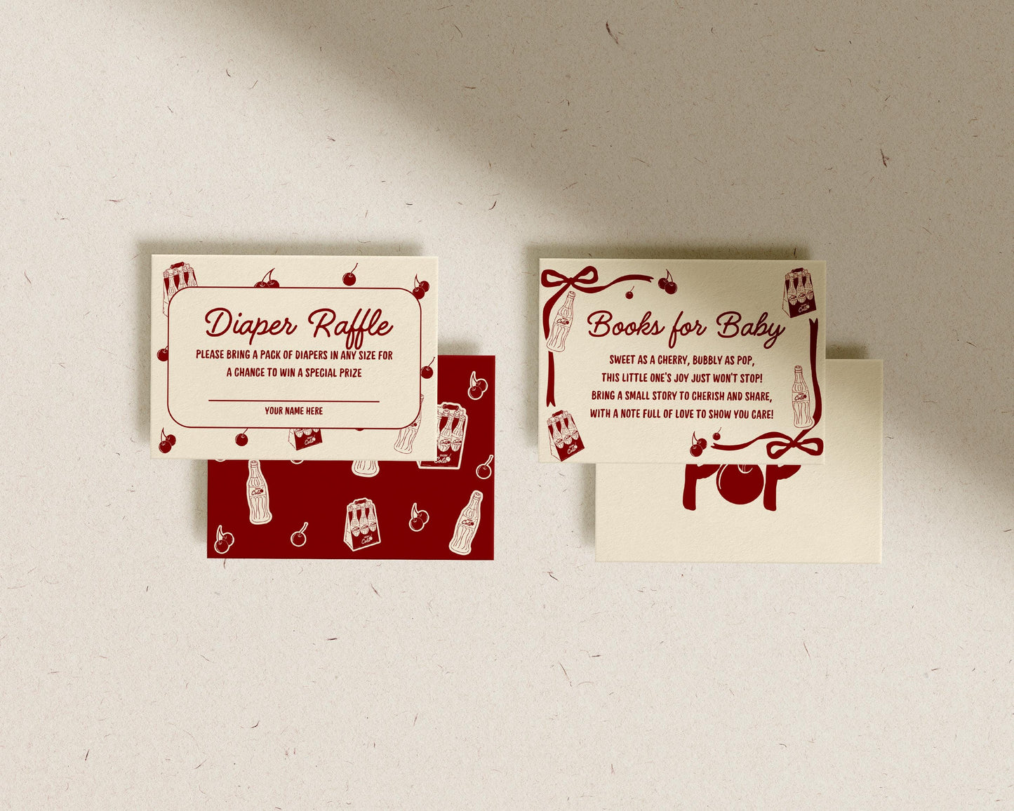 Ready to Pop Baby Shower Invitation Template: 50s Style Vintage Cola Theme (Canva Template)