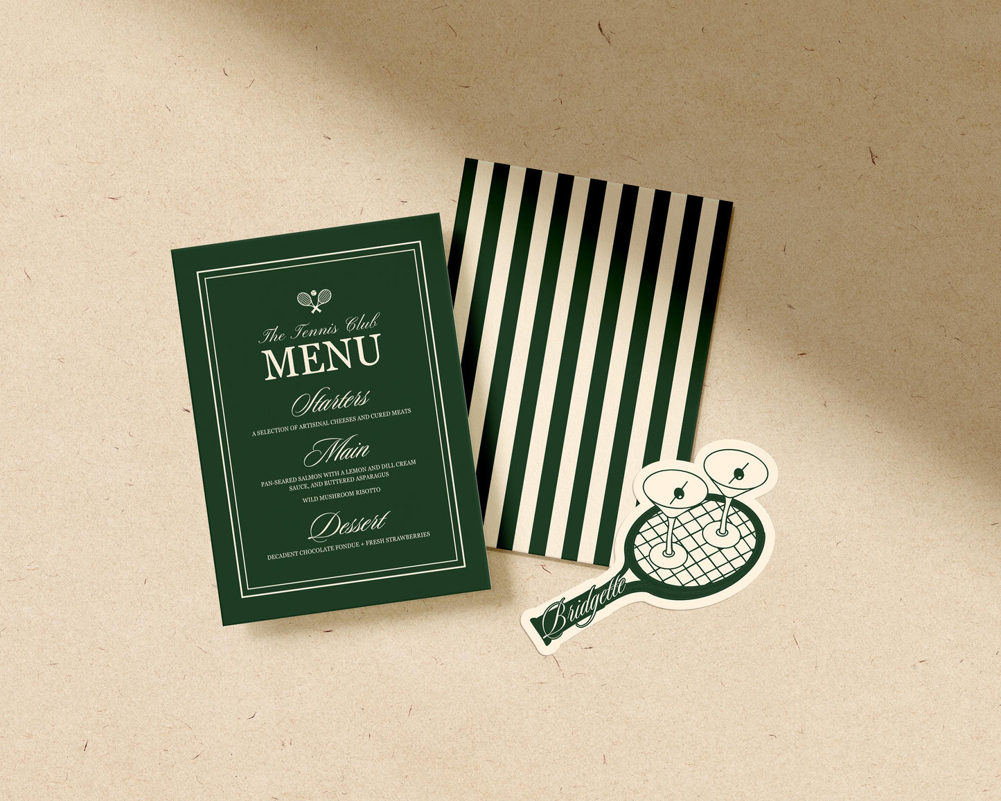 Country Club Tennis Party Template Bundle Editable Old Money Tennis Bridal Shower Invitation Country Club Welcome Sign Tennis Menu Design