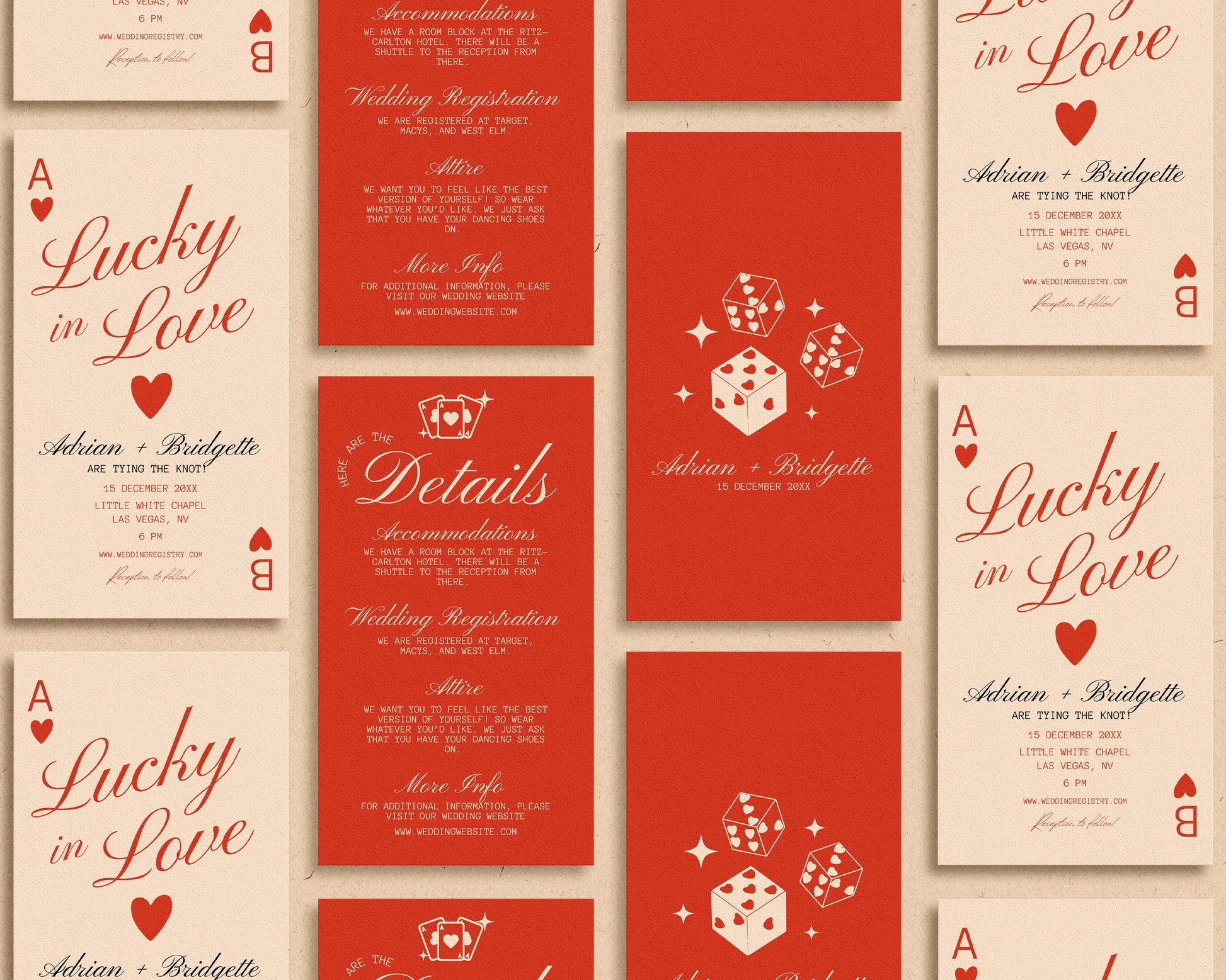 Lucky in Love Wedding Digital Invitation Las Vegas Wedding Playing Cards Wedding Mobile Invitation Template Vintage Wedding Stationery