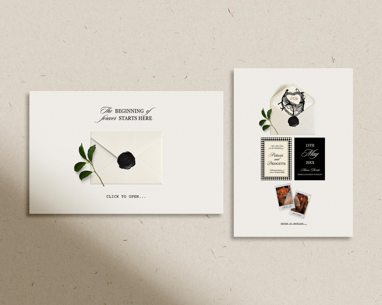 Minimalist Save the Date Website Template Editable Wedding Website Classy Digital Wedding Invitation Canva Template Modern Website Template